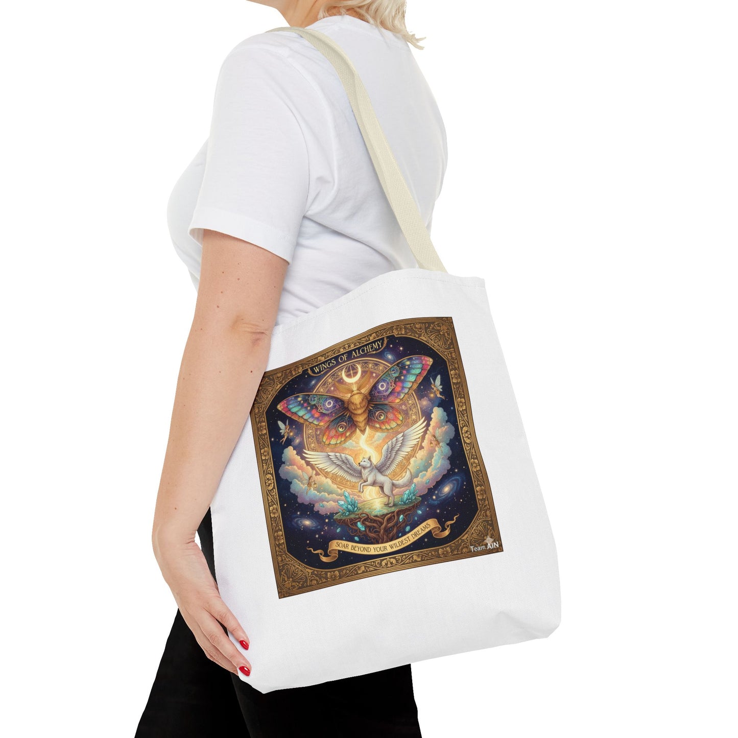 Mystical Butterfly Tote Bag, Bohemian Canvas Bag, Eco-Friendly Shopping Tote, Gypsy Gift, Art Print Bag, Festival Accessory