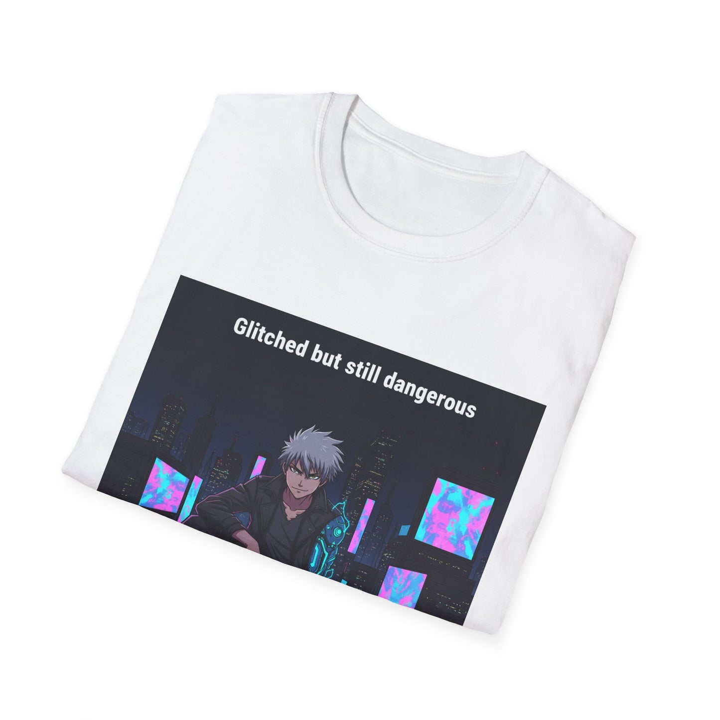 Cyberpunk Hoodie T-Shirt – “Mood: Corrupted File” | Futuristic Hacker Streetwear