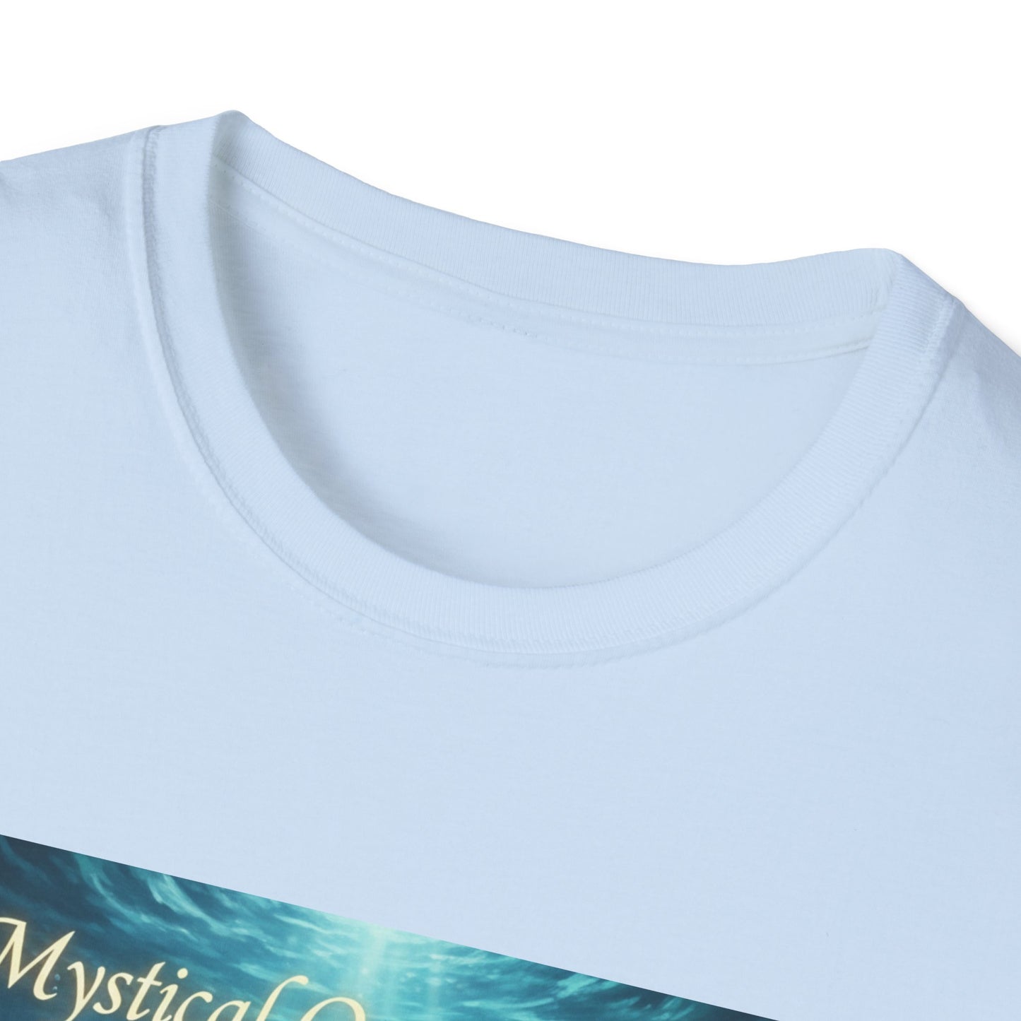 Mystical Ocean Bloom Unisex T-Shirt, Spiritual Tee, Ocean Lover Gift, Meditation Shirt, Eco-Friendly Apparel, Trendy Graphic Top