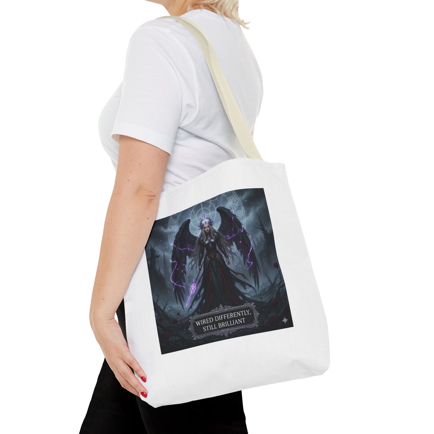 Wired Differently Still Brilliant Gothic Tote Bag | Dark Fantasy Pride
