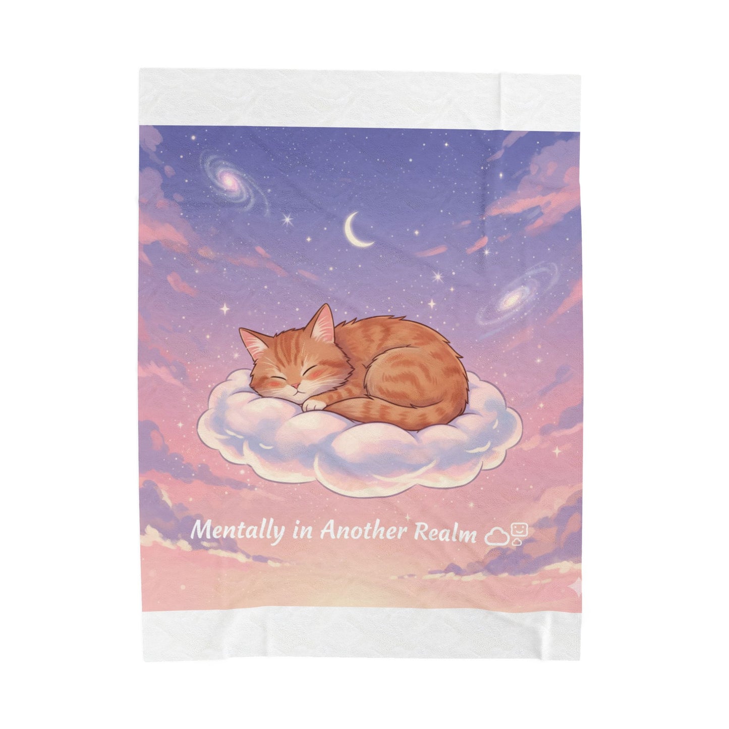 Mentally in Another Realm Cat Blanket | Dreamy Cosmic Throw