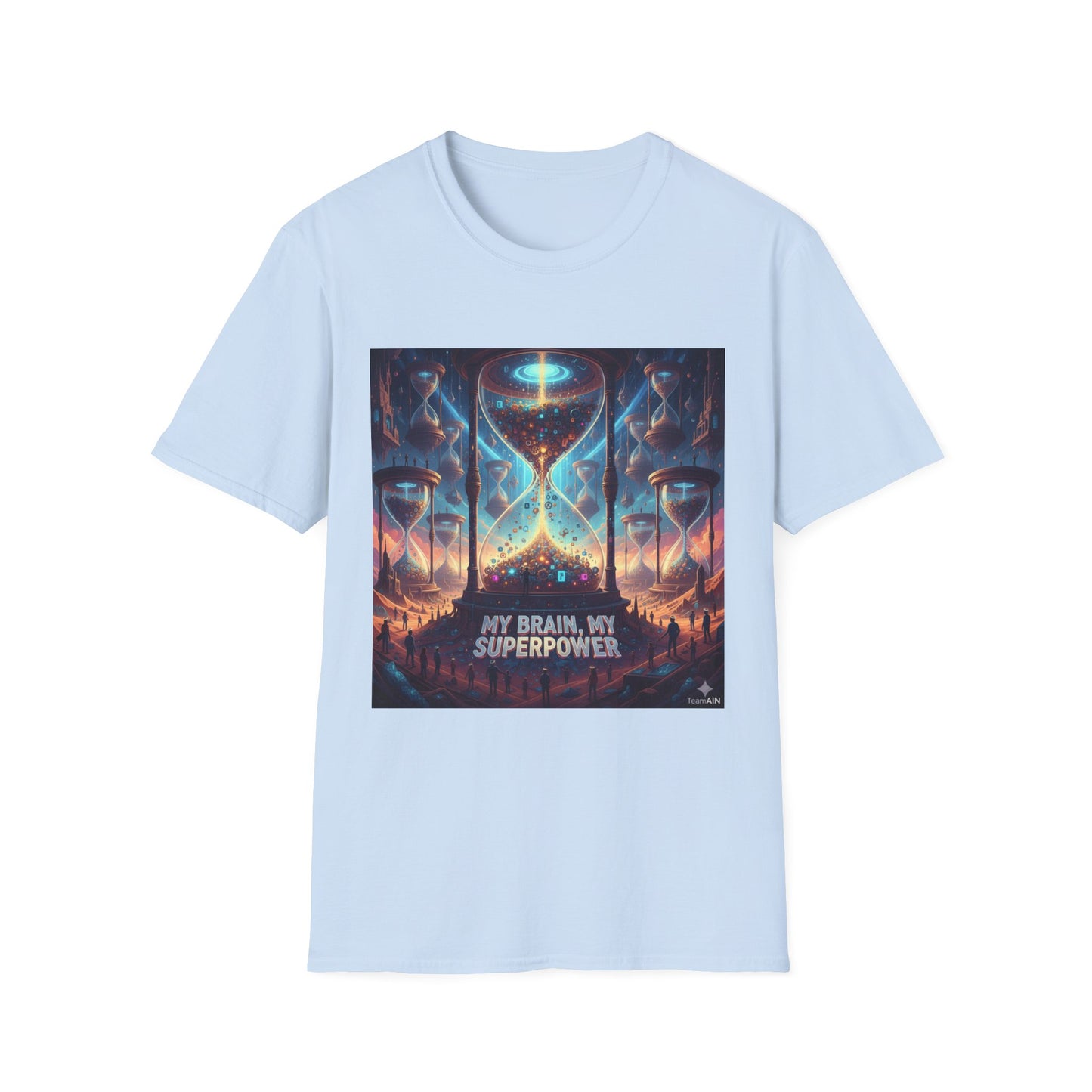 My Brain, My Superpower Unisex Softstyle T-Shirt, Inspirational Tee, Motivational Shirt, Gift for Brainy Friends, Summer Fashion