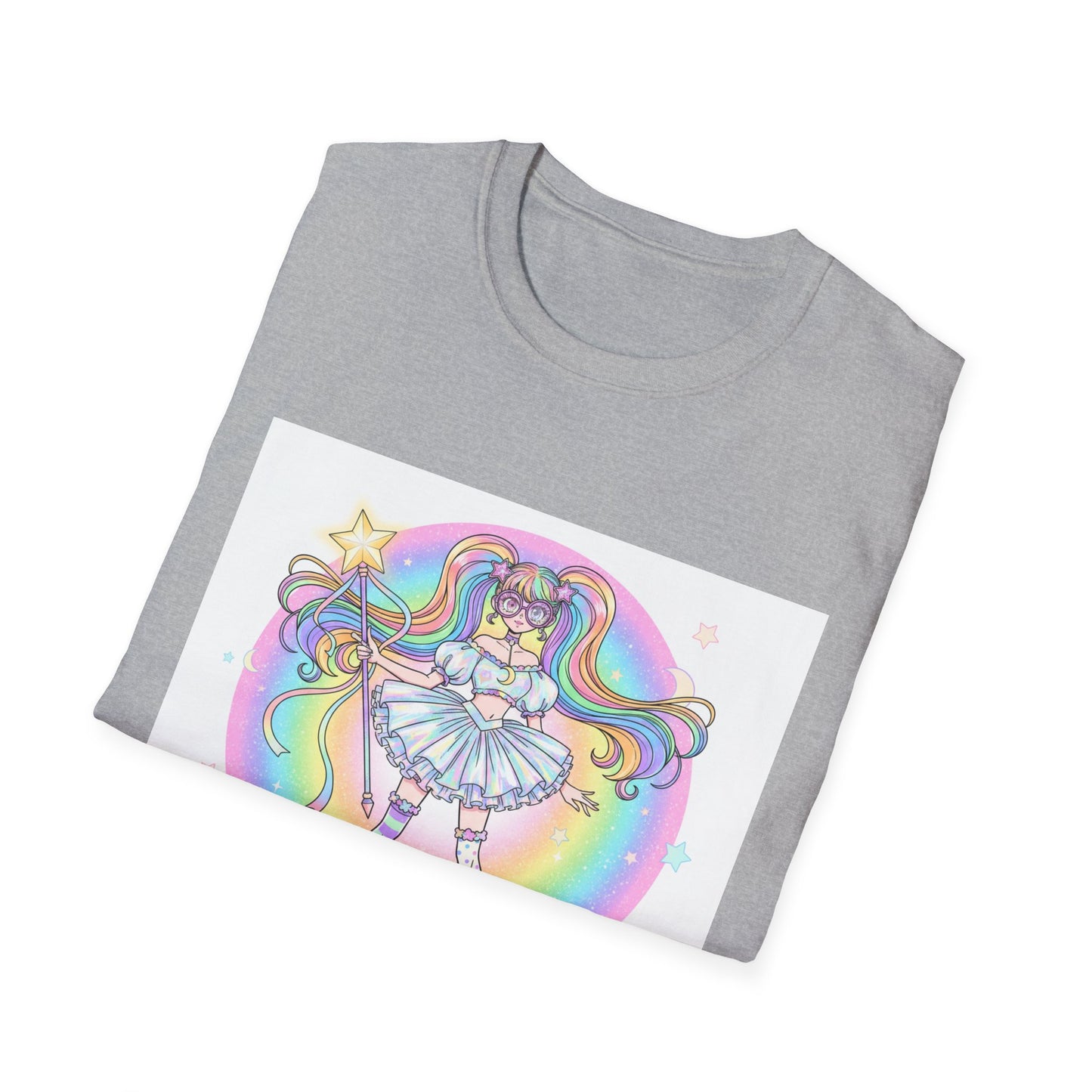 Rainbow Magic Unisex Softstyle T-Shirt - Cute Graphic Tee, Fun Gift, Anime Fans, Birthday Celebration, Everyday Wear