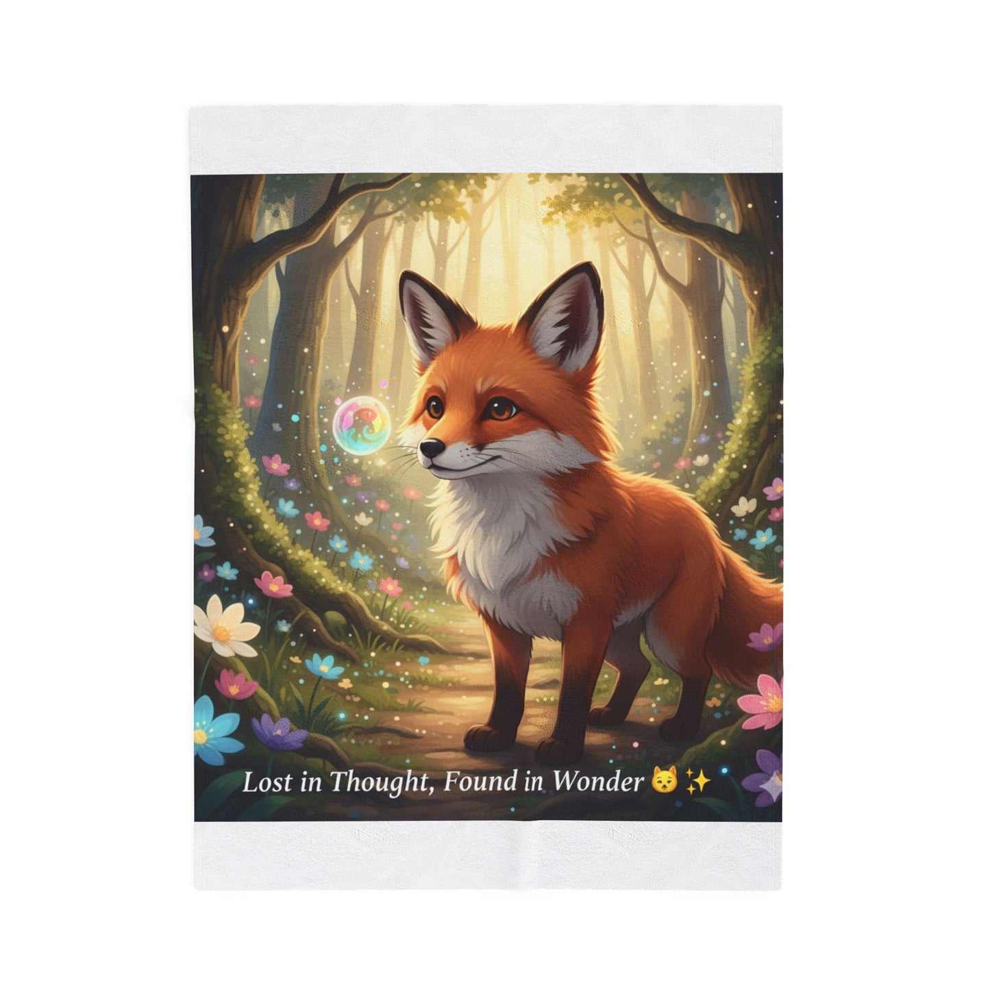 Lost in Thought Fox Blanket | Enchanted Woodland Throw