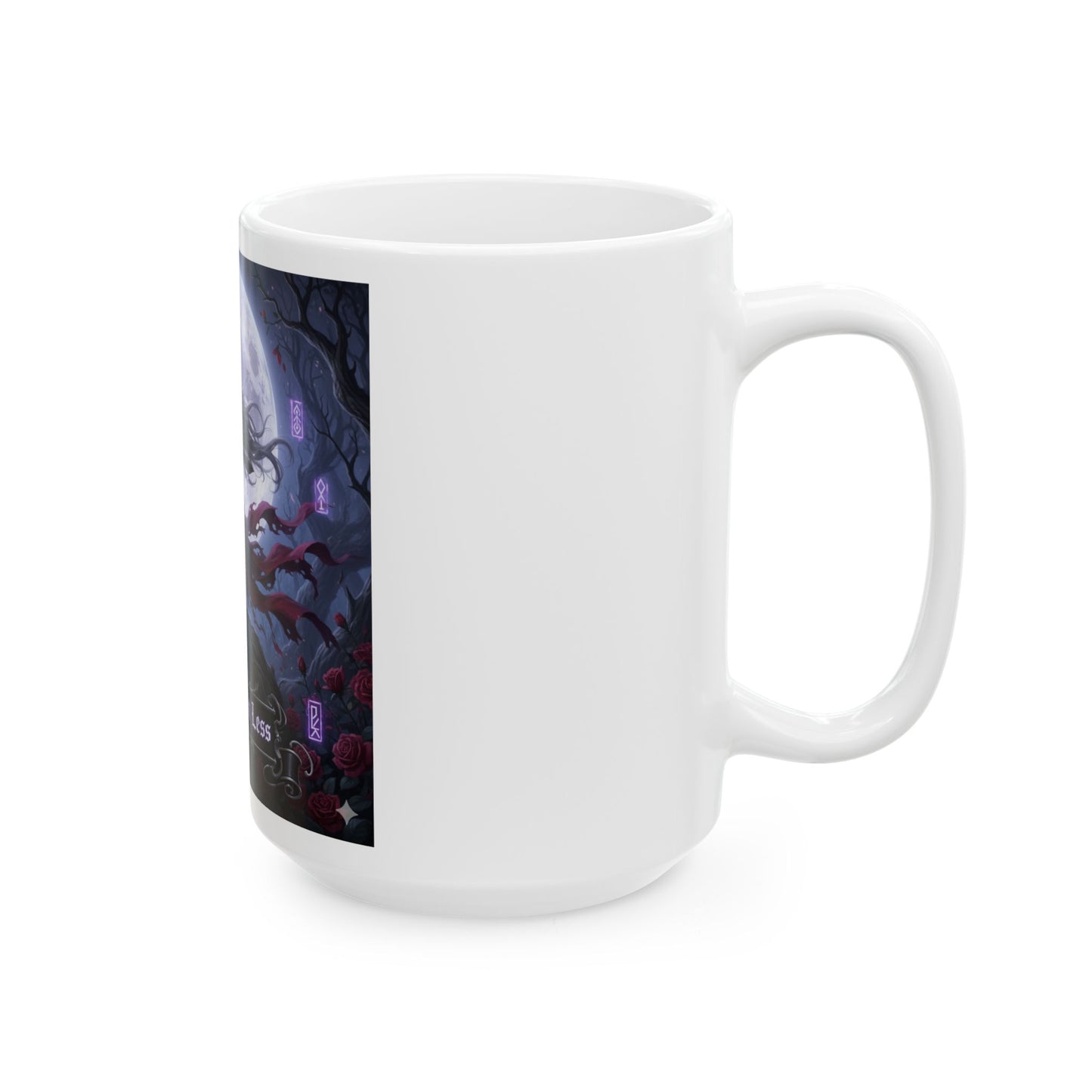 Dark Fantasy Ceramic Mug | Different, Not Less | Gothic Coffee Cup, Valentine's Gift, Fantasy Art, Empowerment Mug