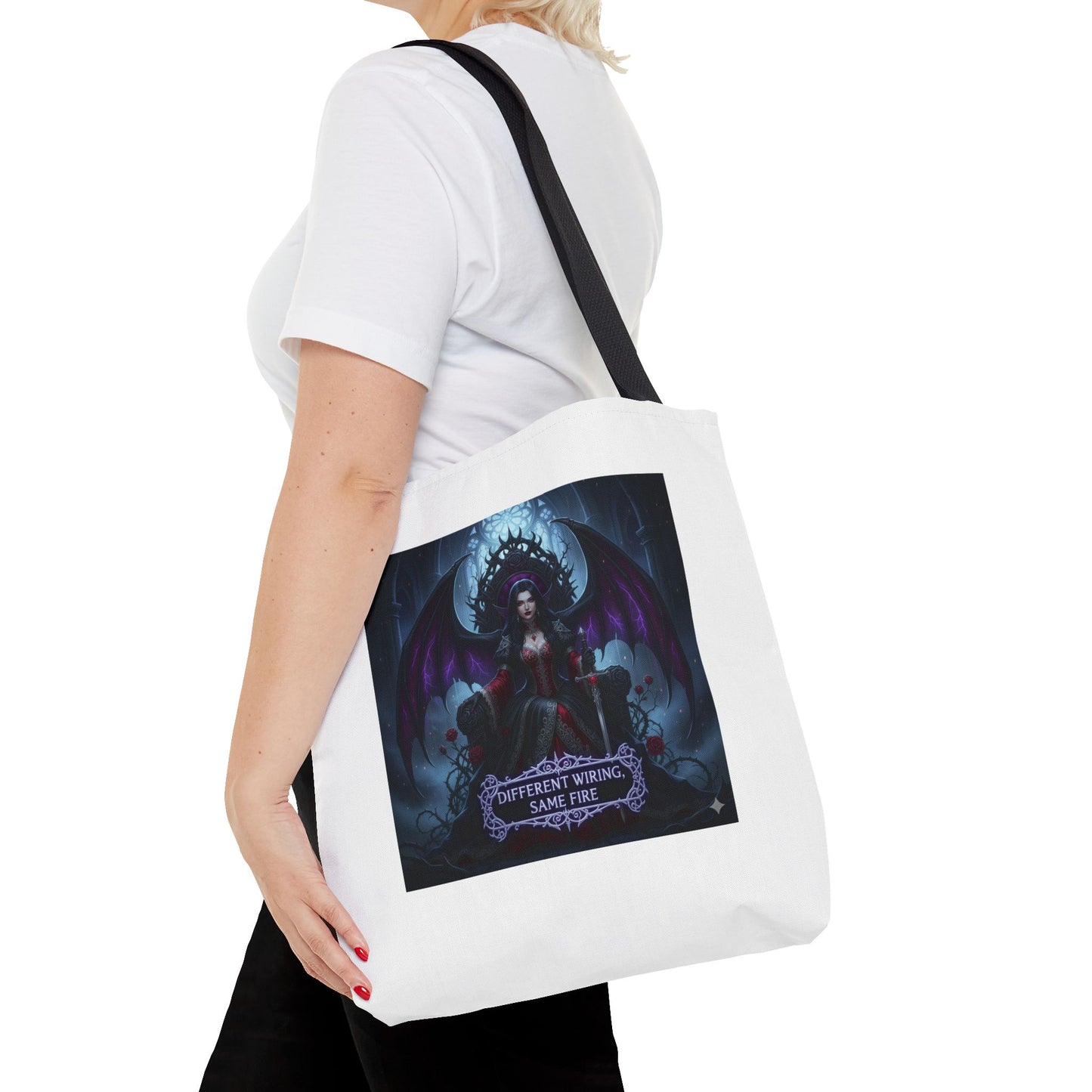 Different Wiring Same Fire Gothic Tote Bag | Dark Empowerment