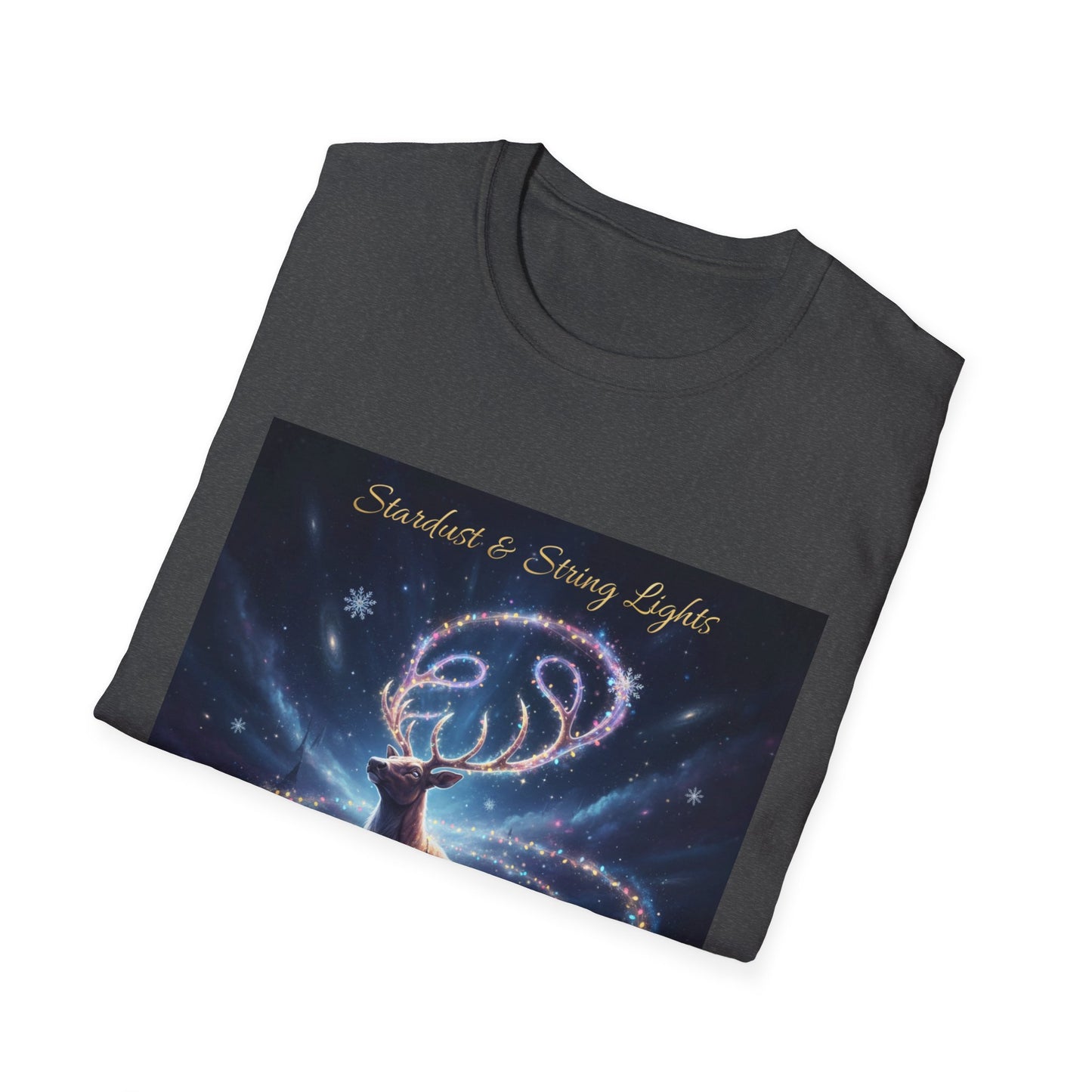 Stardust & String Lights T-Shirt – Cozy Cosmic Neurodivergent Winter Tee