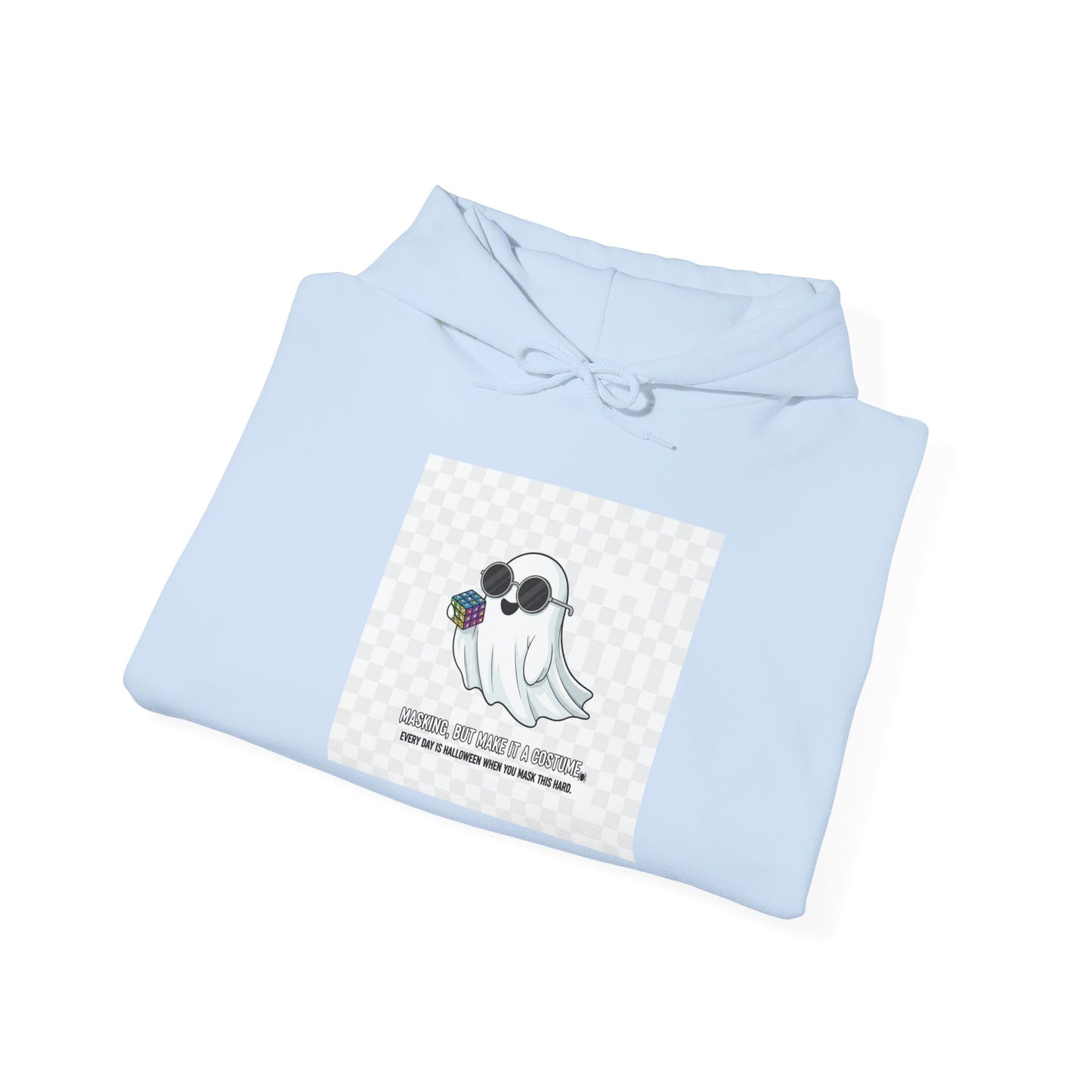 Ghostly Vibes Hoodie - Spooky Sweatshirt for Fall, Halloween Apparel, Cozy Unisex Ghost Design, Gift for Dark Academia Lovers