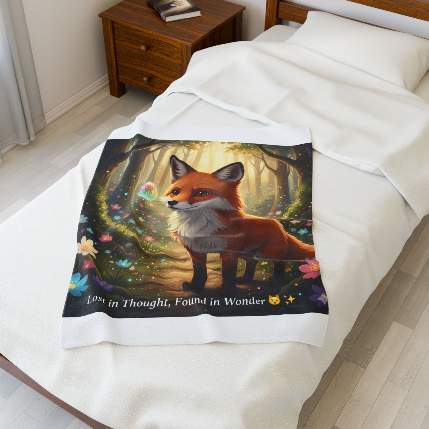 Lost in Thought Fox Blanket | Enchanted Woodland Throw