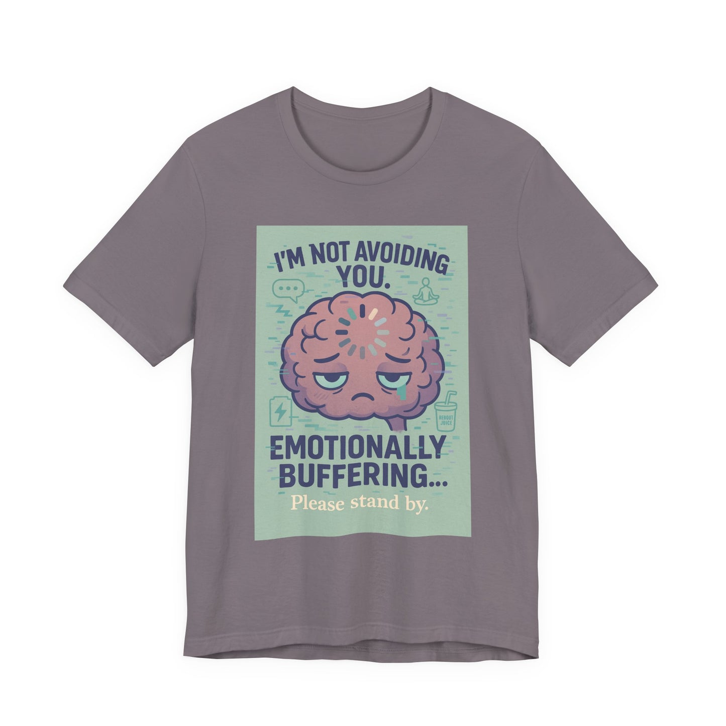 Emotional Buffering Tee, Unisex Jersey Short Sleeve T-Shirt, Funny Graphic Tee, Unique Gift for Friends, Casual Wear, Stress Relief Apparel
