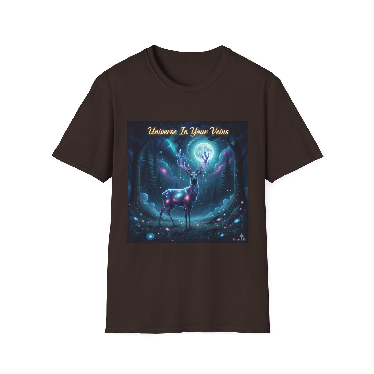 Galactic Deer Unisex Softstyle T-Shirt | Universe in Your Veins Graphic Tee, Unique Gift, Cosmic Apparel, Nature Lover Shirt, [...]
