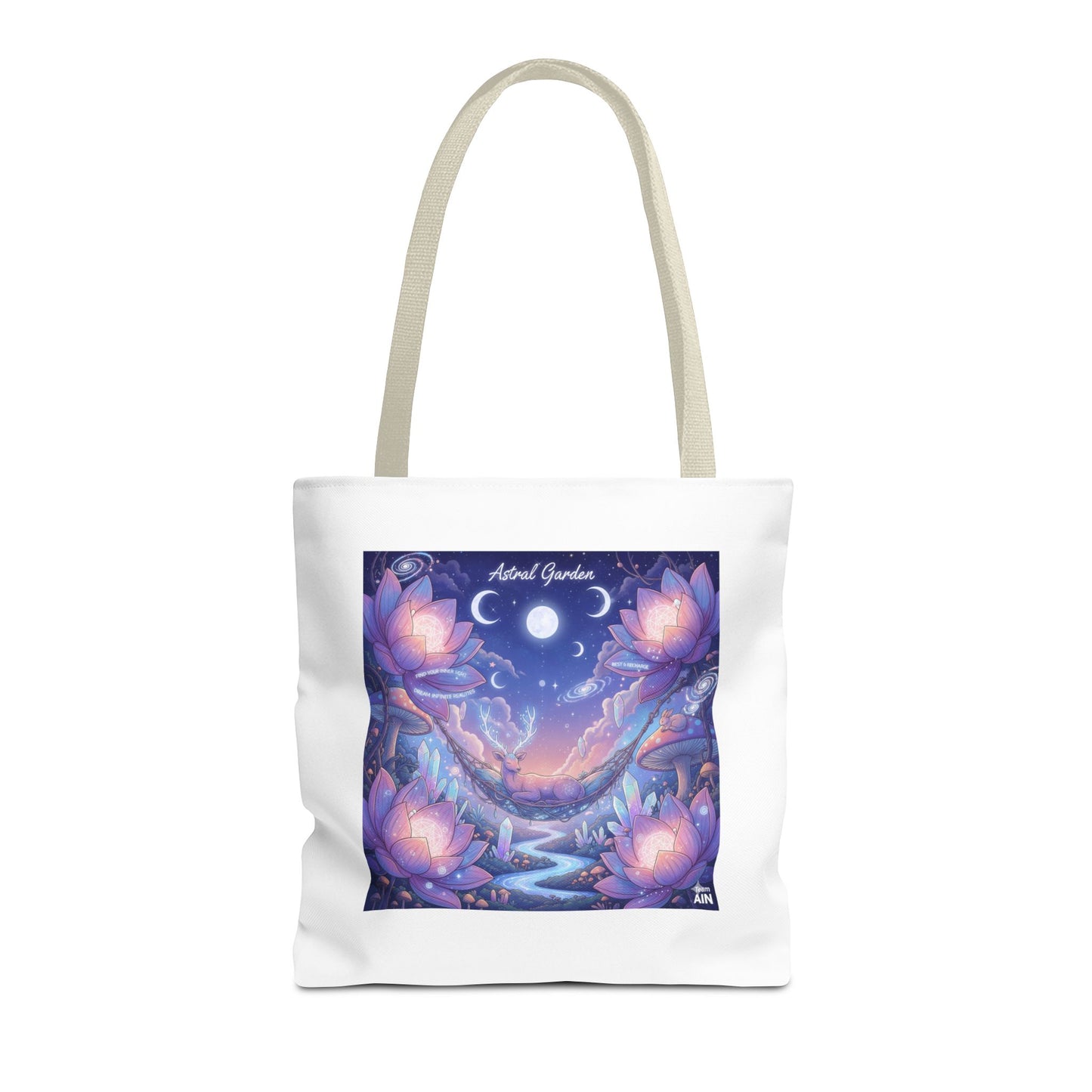 Mystical Floral Tote Bag | AOP Design, Day Out Bag, Eco-Friendly Shopper, Gift for Her, Floral Art Carryall