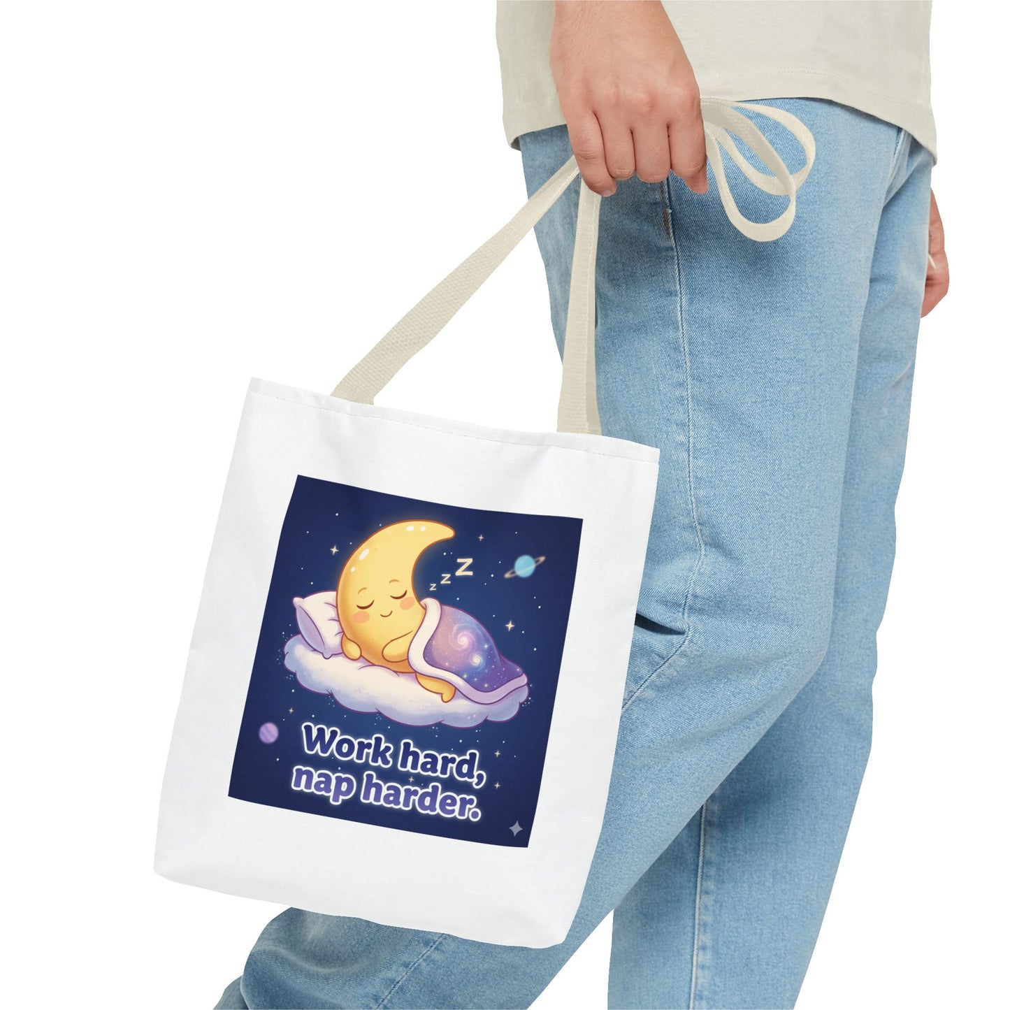 Whimsical Tote Bag Featuring 'Work Hard, Nap Harder' Design | Ideal for Students, Busy Moms, and Gift Giving | Perfect for Everyday, [...]