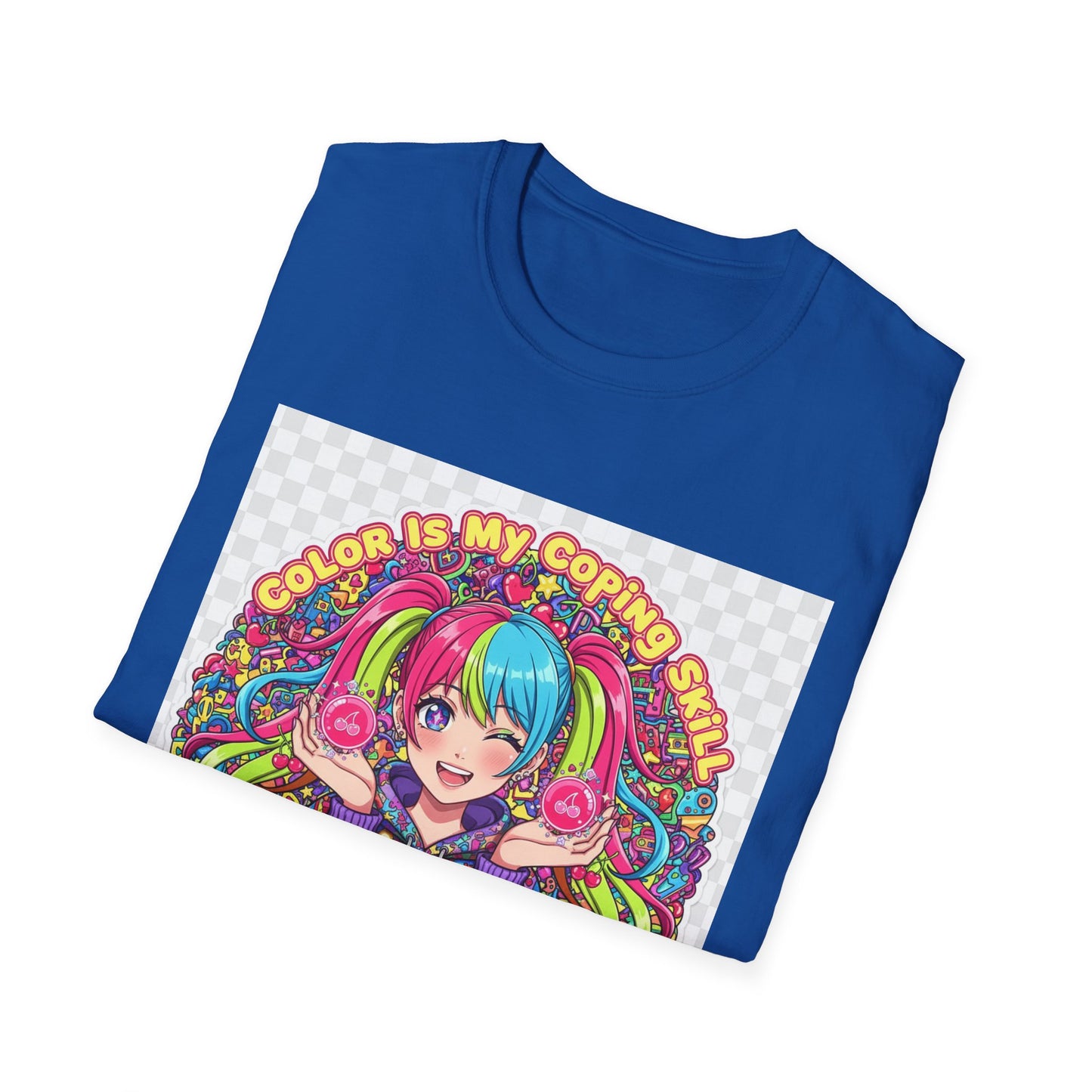 Color My Coping Unisex Softstyle T-Shirt, Fun Graphic Tee, Gift for Adults, Casual Wear, Artsy Apparel, Summer Shirt