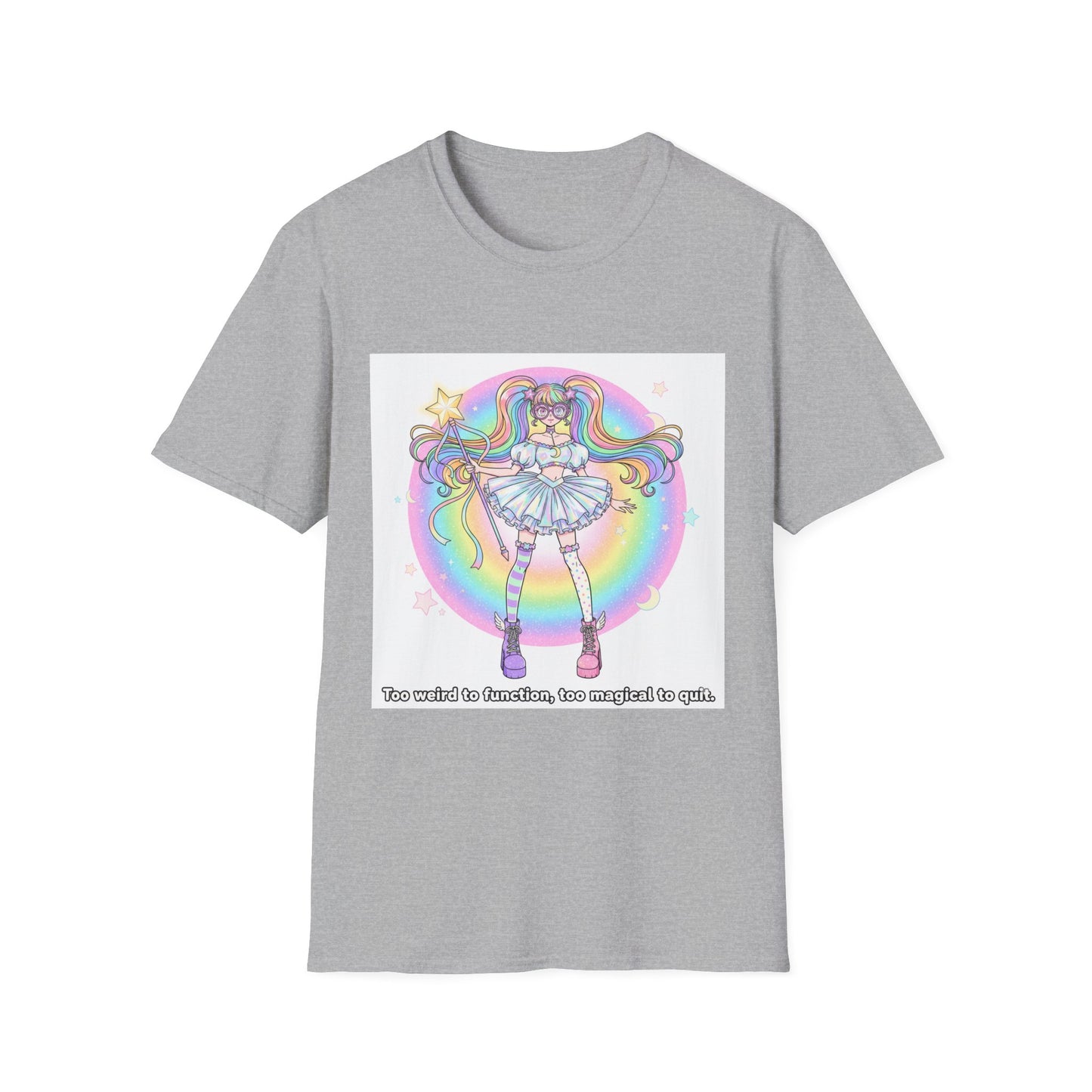 Rainbow Magic Unisex Softstyle T-Shirt - Cute Graphic Tee, Fun Gift, Anime Fans, Birthday Celebration, Everyday Wear