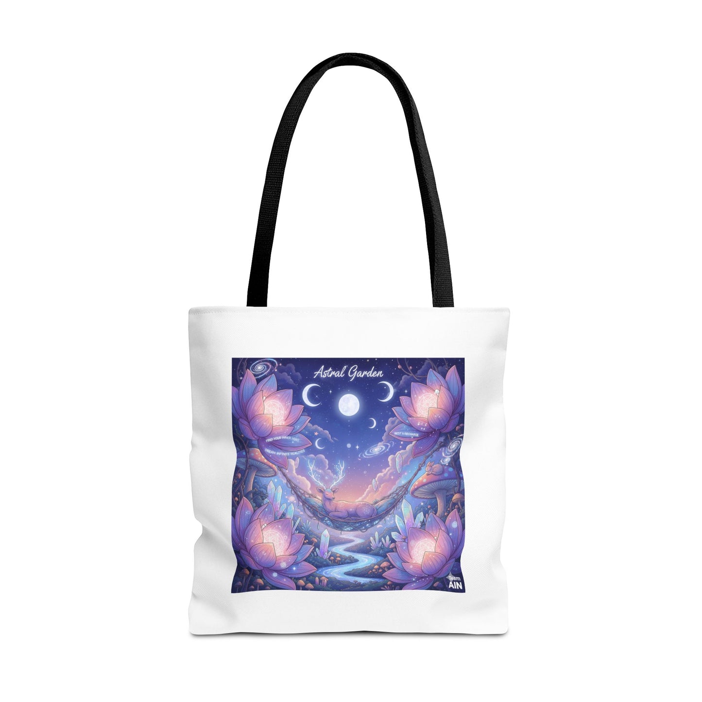 Mystical Floral Tote Bag | AOP Design, Day Out Bag, Eco-Friendly Shopper, Gift for Her, Floral Art Carryall