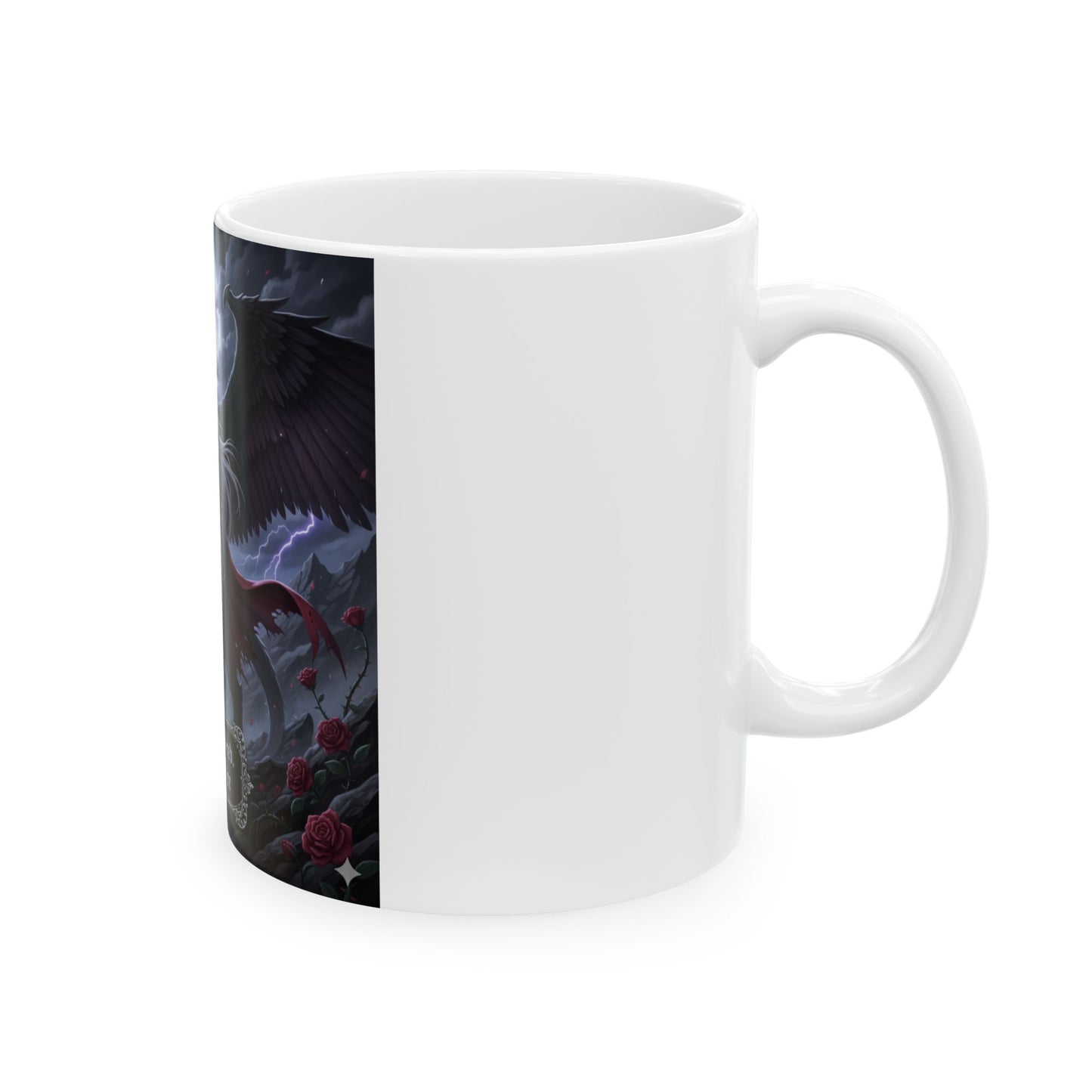 Fantasy Heroic Ceramic Mug - Uniquely Wired, Fiercely Free - Gift for Mythology Lovers, Cozy Home Decor, Fantasy Drinkware, Magical [...]