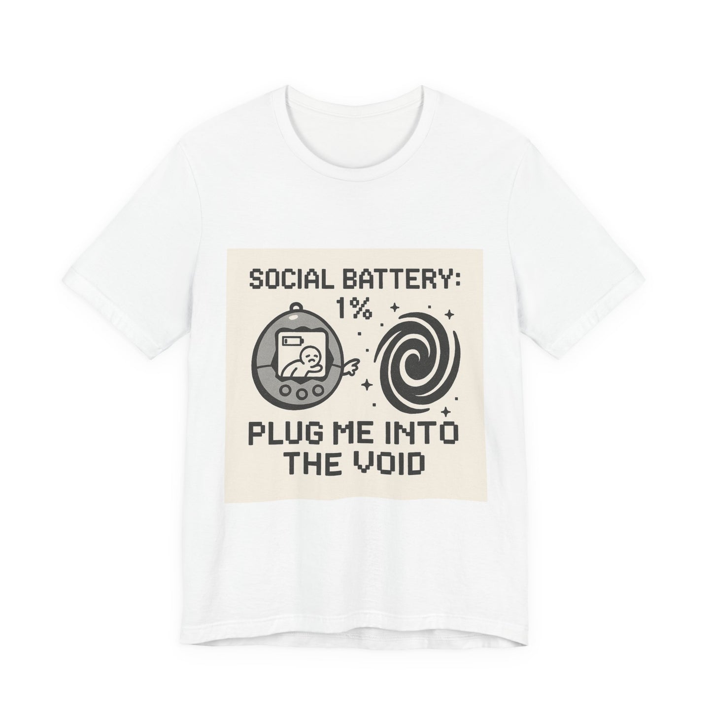 Social Battery 1% T-Shirt | Funny Neurodivergent Introvert Tee