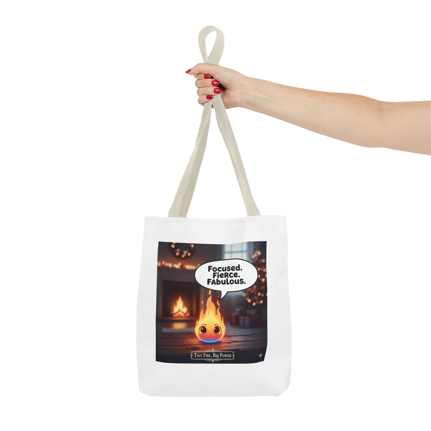 Fierce and Fabulous Tote Bag, Motivational Gift, Cute AOP Bag, Daily Use, Holiday Shopping, Unique Statement Accessory