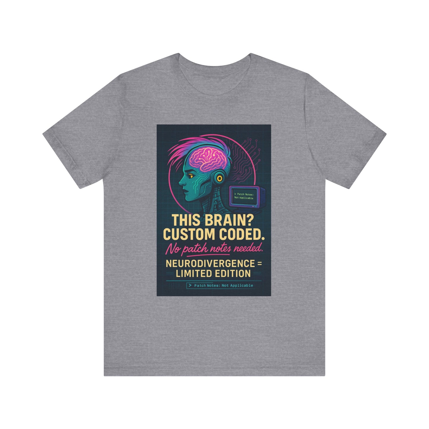 Limited Edition Neurodivergence Tee - This Brain? Custom Coded, Gift for Nerds, Geek Fashion, Unique Graphic Shirt, Mental Health Awareness
