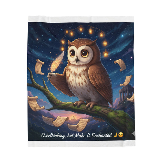 Overthinking Owl Blanket | Enchanted Night Sky Cozy Throw