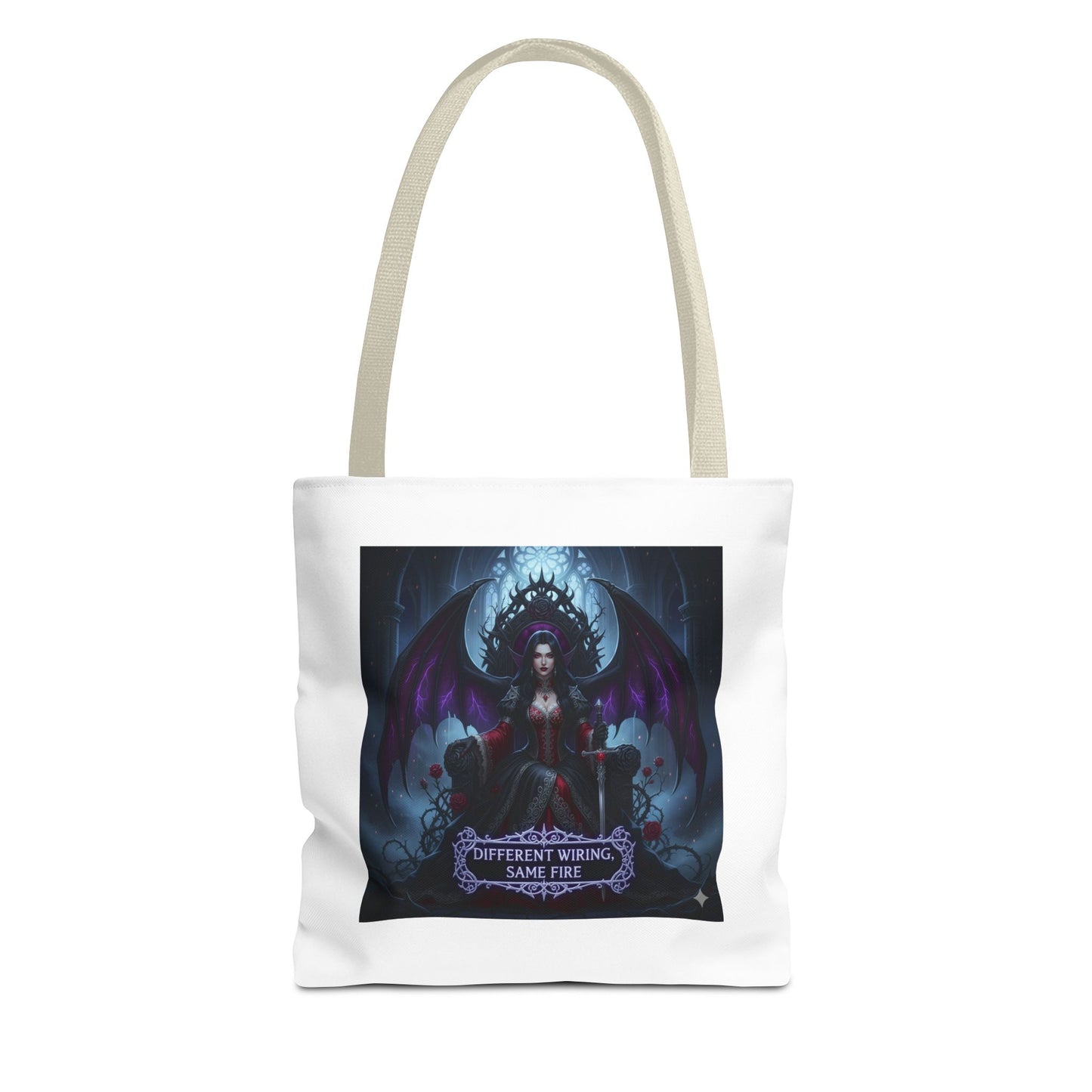 Different Wiring Same Fire Gothic Tote Bag | Dark Empowerment