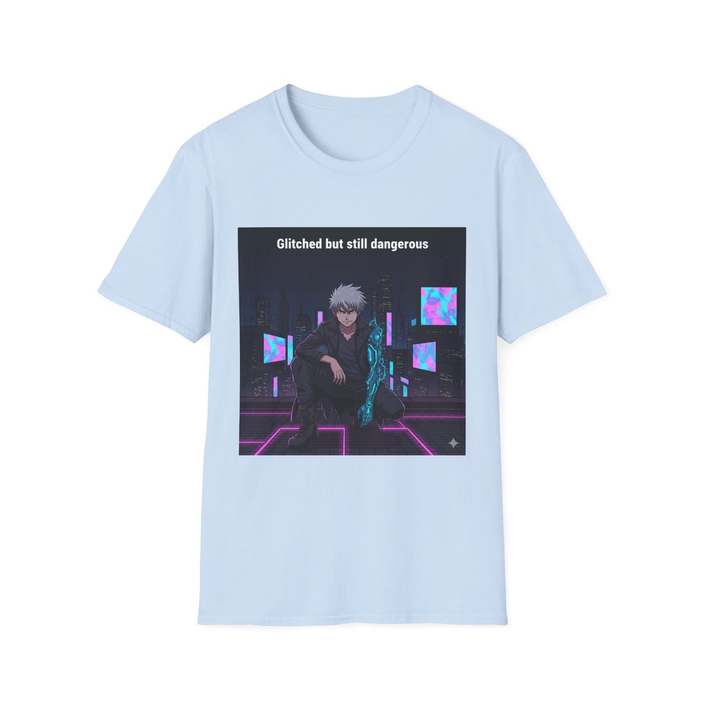 Cyberpunk Hoodie T-Shirt – “Mood: Corrupted File” | Futuristic Hacker Streetwear