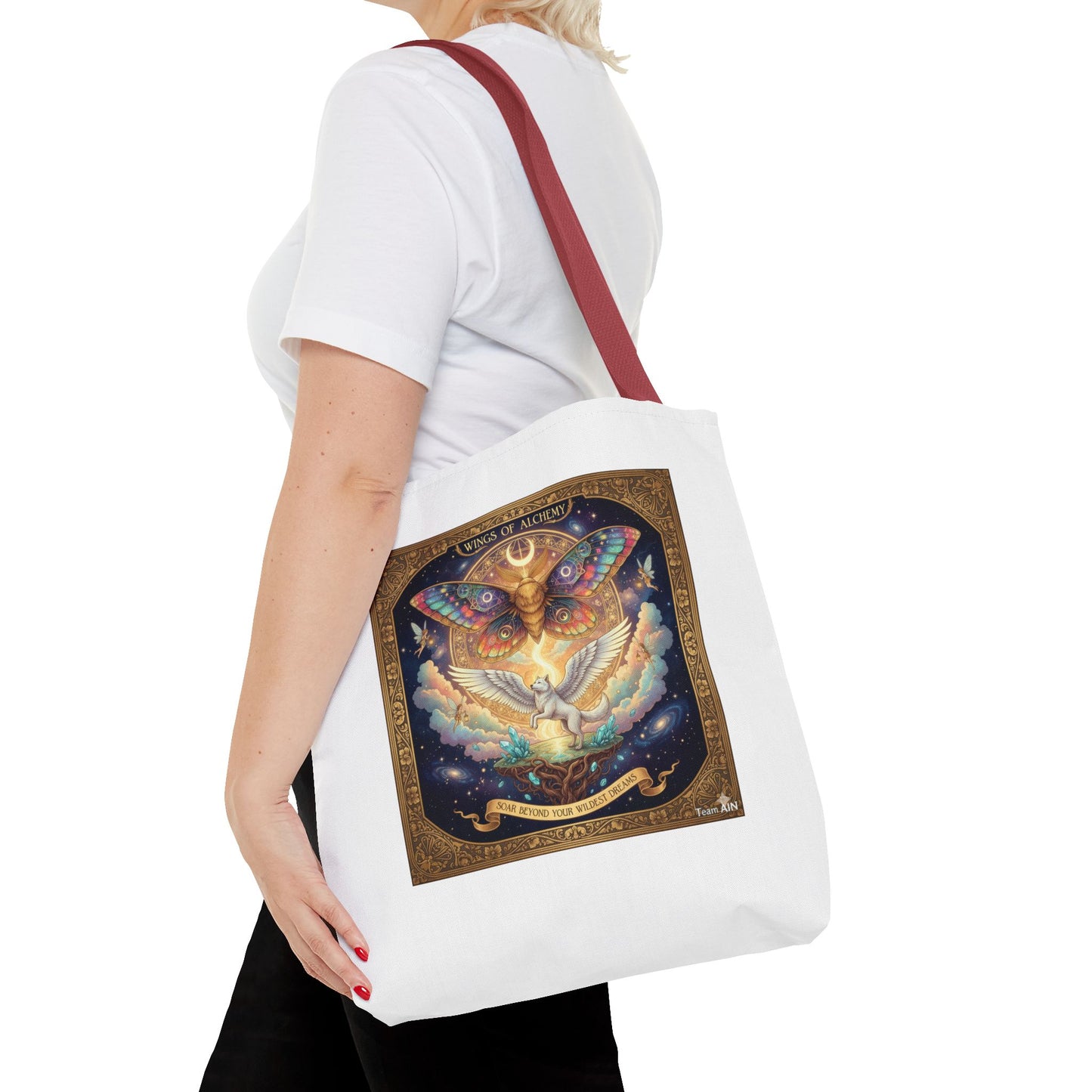 Mystical Butterfly Tote Bag, Bohemian Canvas Bag, Eco-Friendly Shopping Tote, Gypsy Gift, Art Print Bag, Festival Accessory