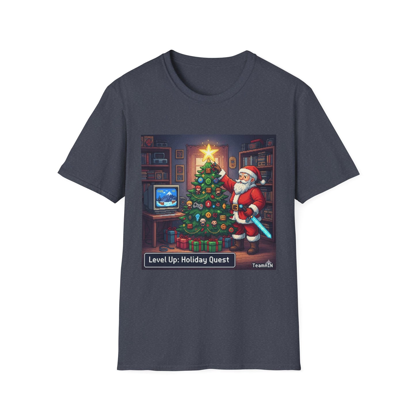 Level Up Holiday Quest T-Shirt – Funny Gamer Neurodivergent Christmas Tee