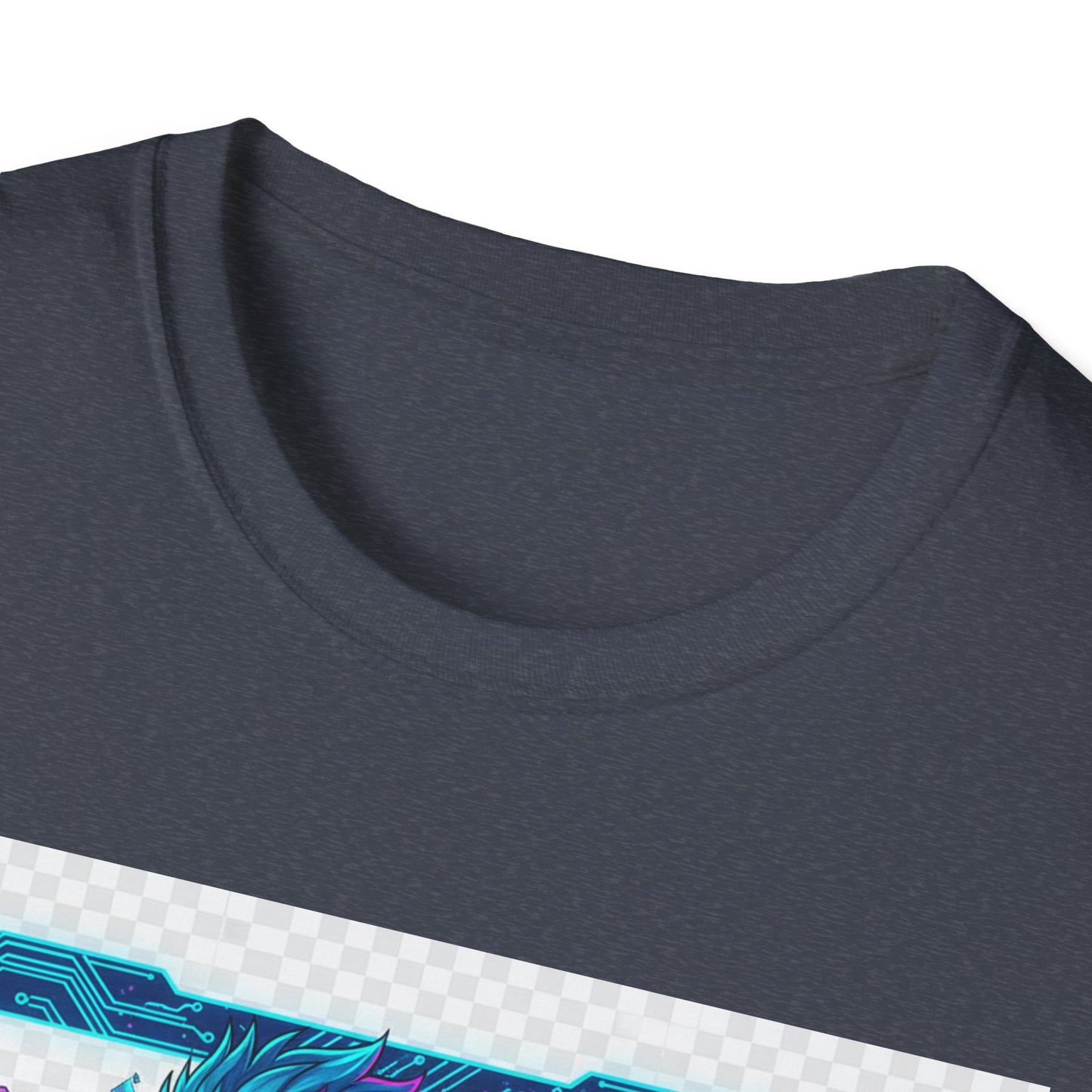 Cyberpunk Anime T-Shirt – ‘Running on Glitch Mode’ | Gamer Humor Tee, Neurospicy Pride Shirt, Otaku Streetwear Top