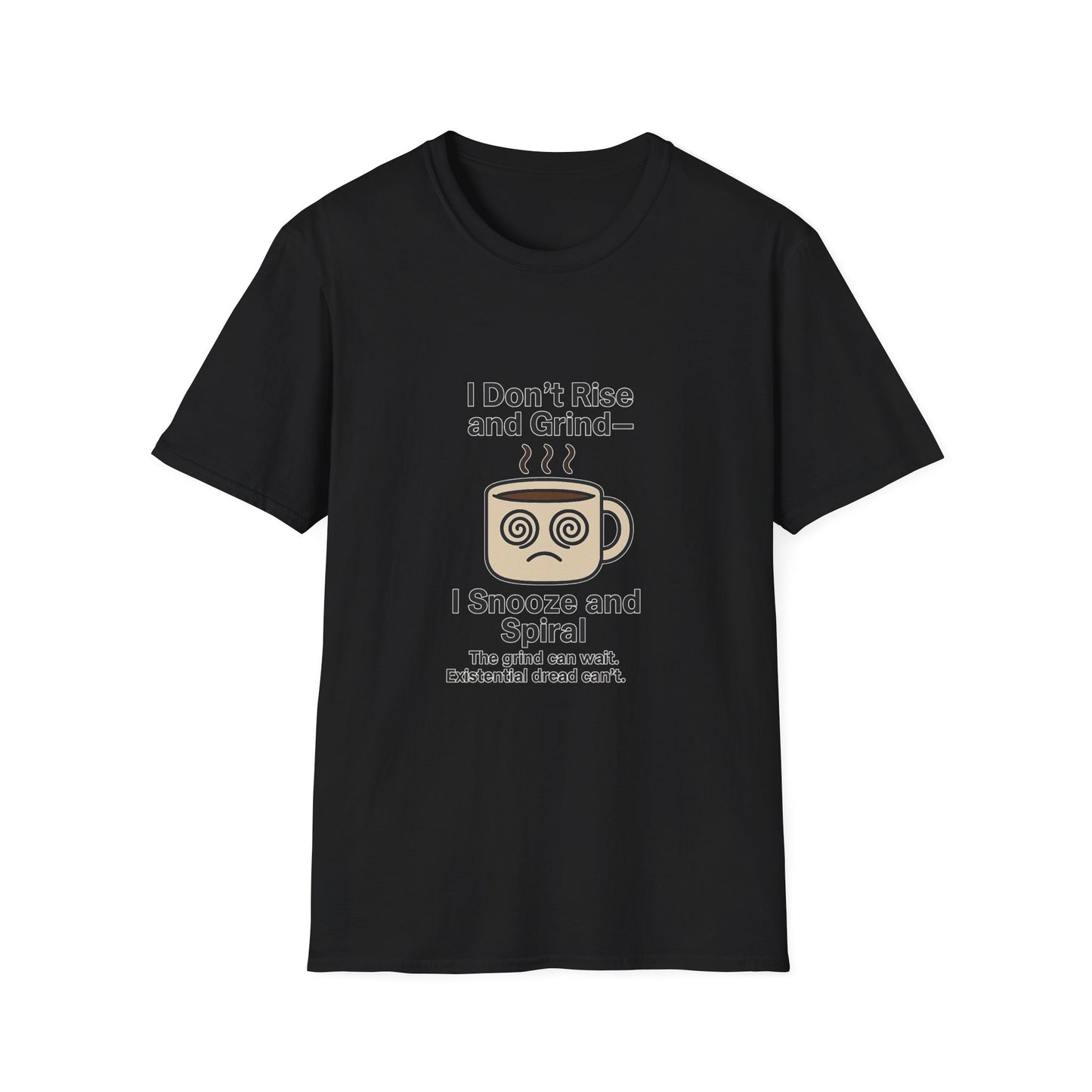 Coffee Lover's T-Shirt, I Snooze and Spiral Tee, Unisex Humor Shirt, Gift for Coffee Enthusiasts, Relaxed Fit T-Shirt