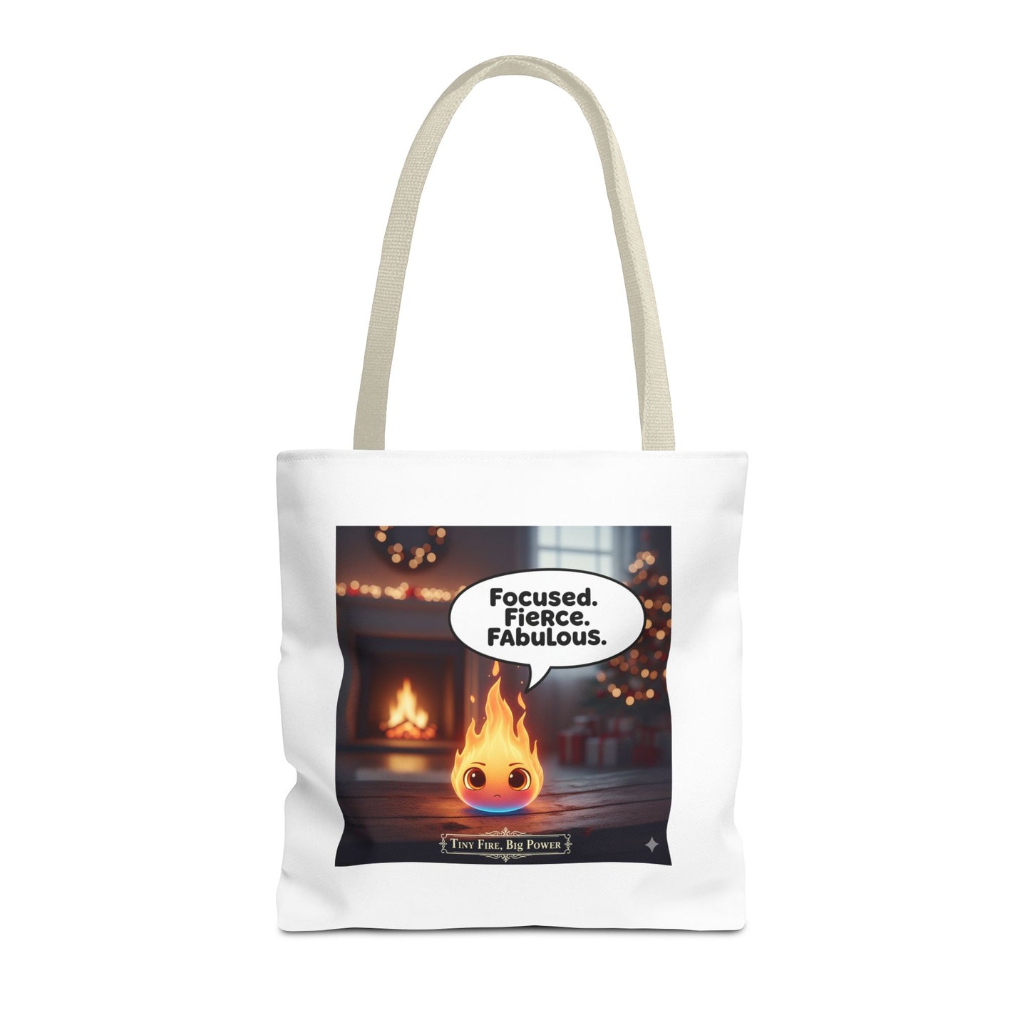 Fierce and Fabulous Tote Bag, Motivational Gift, Cute AOP Bag, Daily Use, Holiday Shopping, Unique Statement Accessory