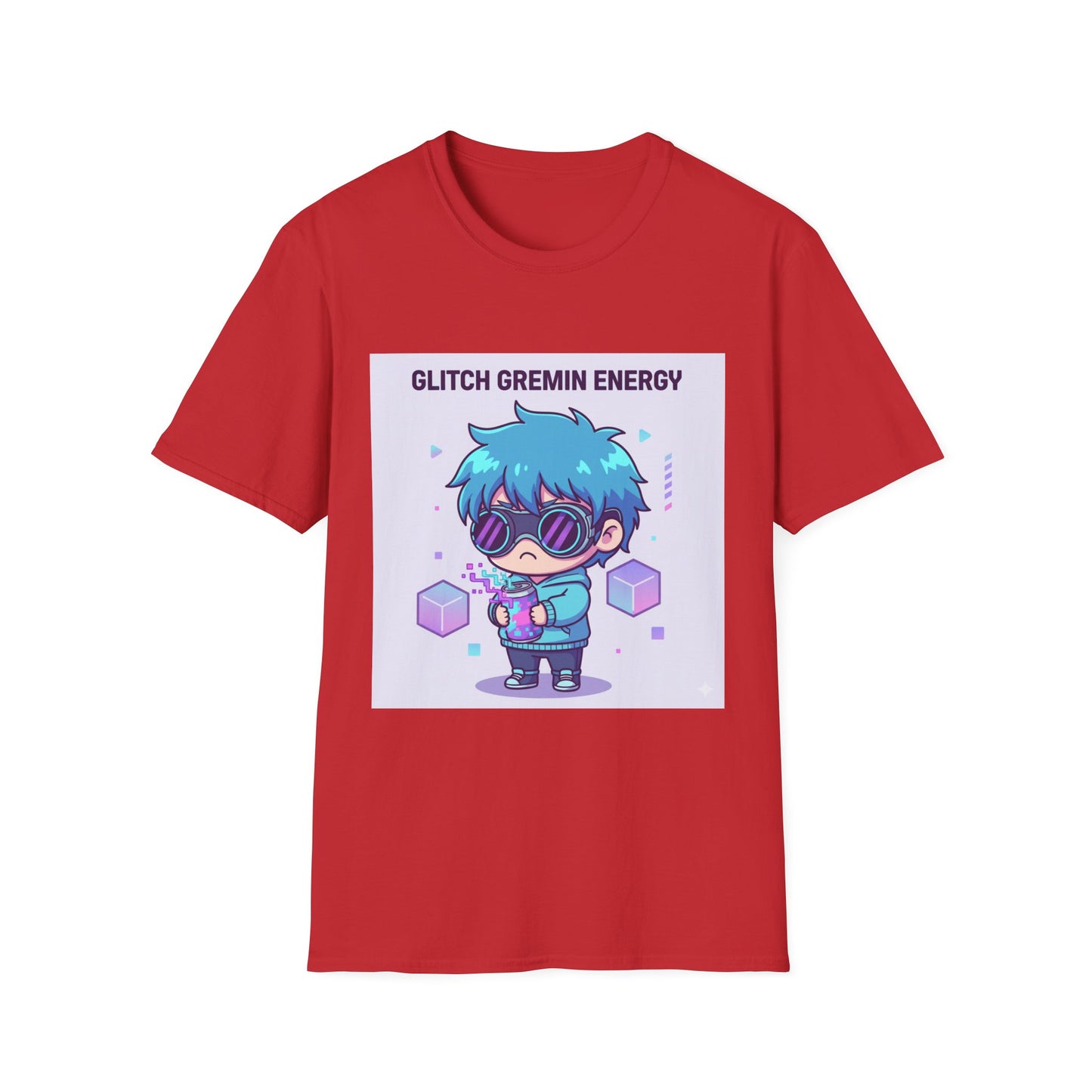 Chibi Cyberpunk T-Shirt – “Glitch Gremlin Energy” | Cute Gamer Streetwear Graphic Tee