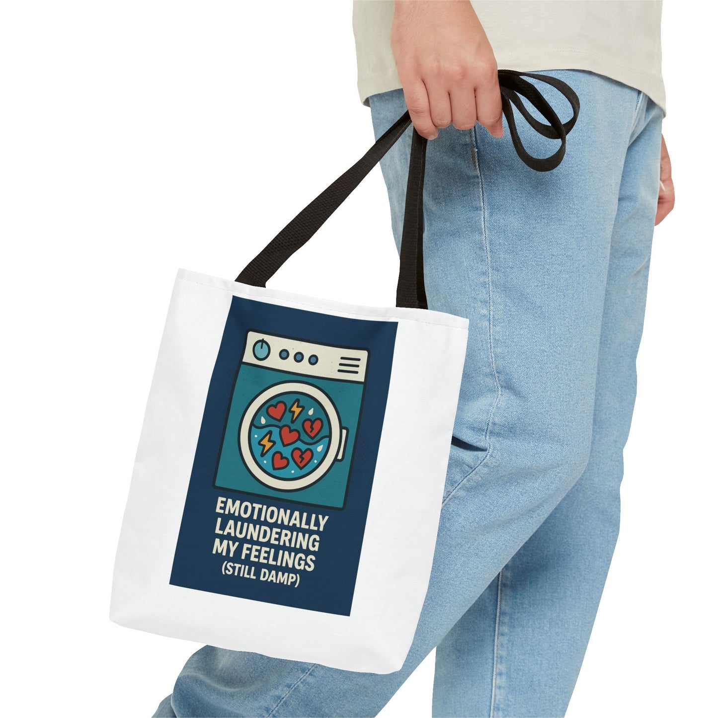 Emotional Laundry Tote Bag, Funny Gift for Friends, Cute Shopping Bag, Everyday Use, Humor Tote for Self-Care