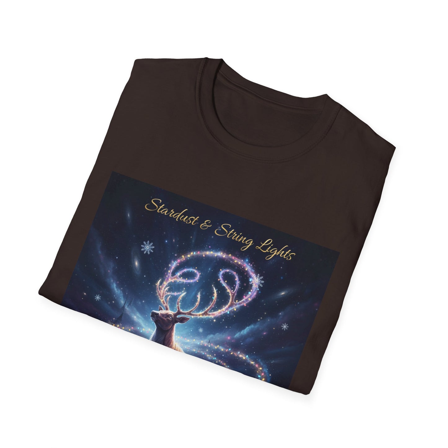 Stardust & String Lights T-Shirt – Cozy Cosmic Neurodivergent Winter Tee