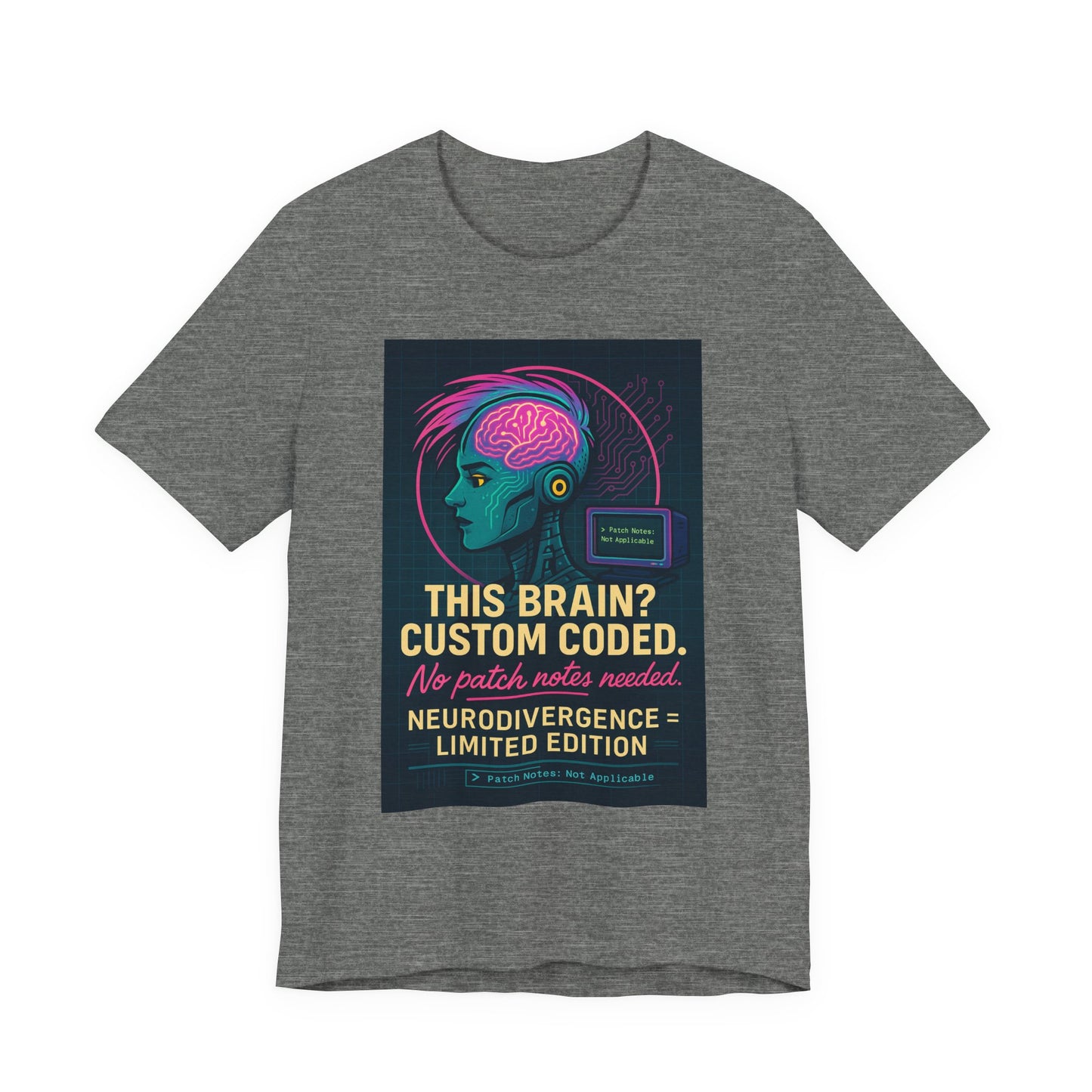 Limited Edition Neurodivergence Tee - This Brain? Custom Coded, Gift for Nerds, Geek Fashion, Unique Graphic Shirt, Mental Health Awareness