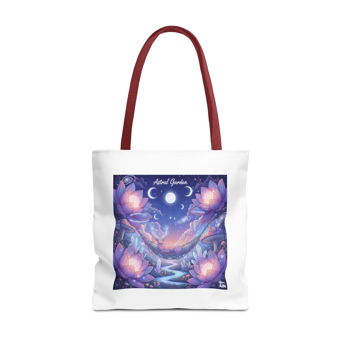 Mystical Floral Tote Bag | AOP Design, Day Out Bag, Eco-Friendly Shopper, Gift for Her, Floral Art Carryall
