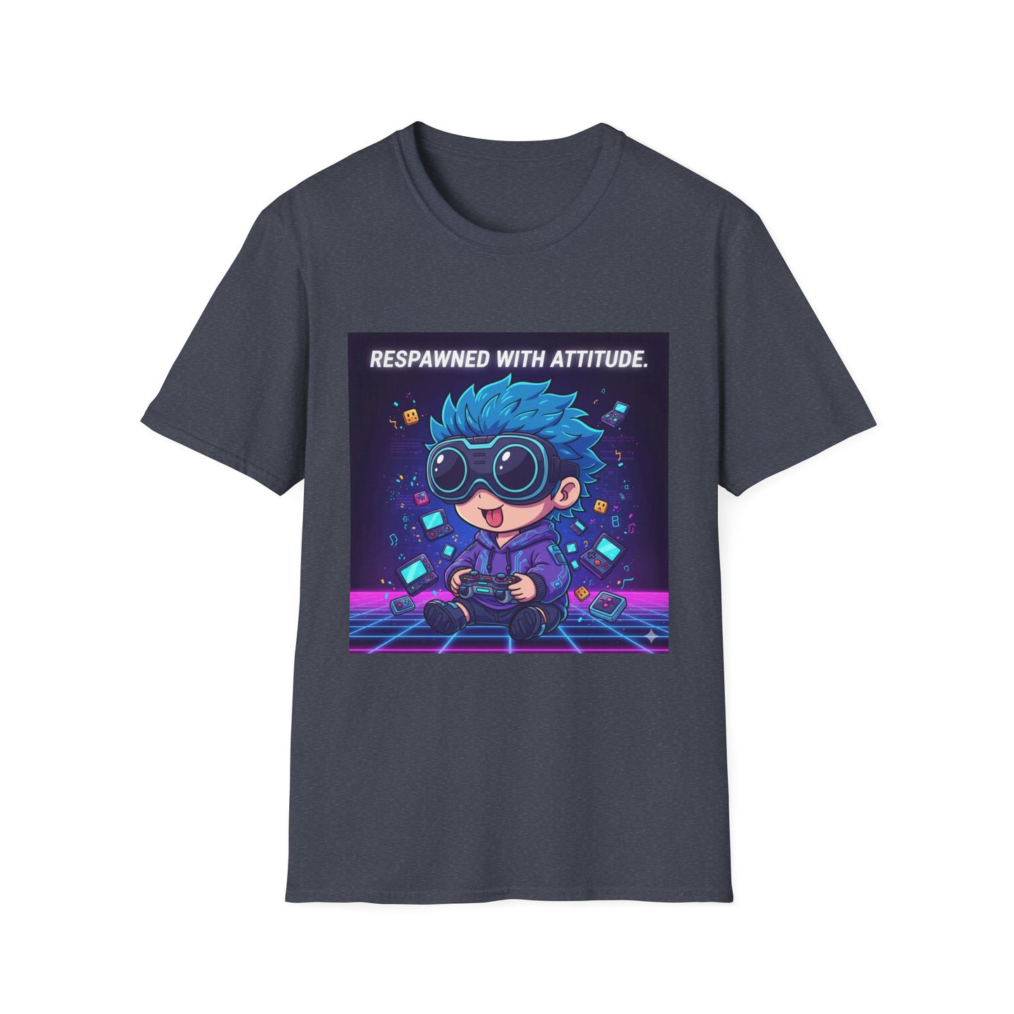 Chibi Gamer Tee – Respawned with Attitude