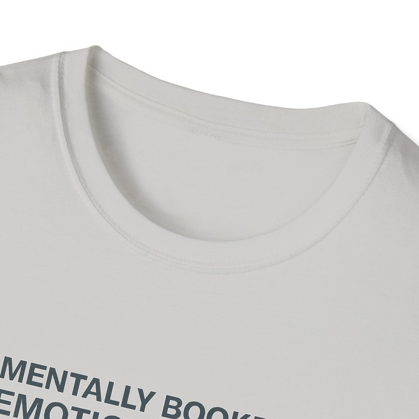 Emotionally Booked Unisex T-Shirt, Funny Planner Tee, Gift for Introverts, Casual Wear, Self-Care Shirt, Relaxed Style