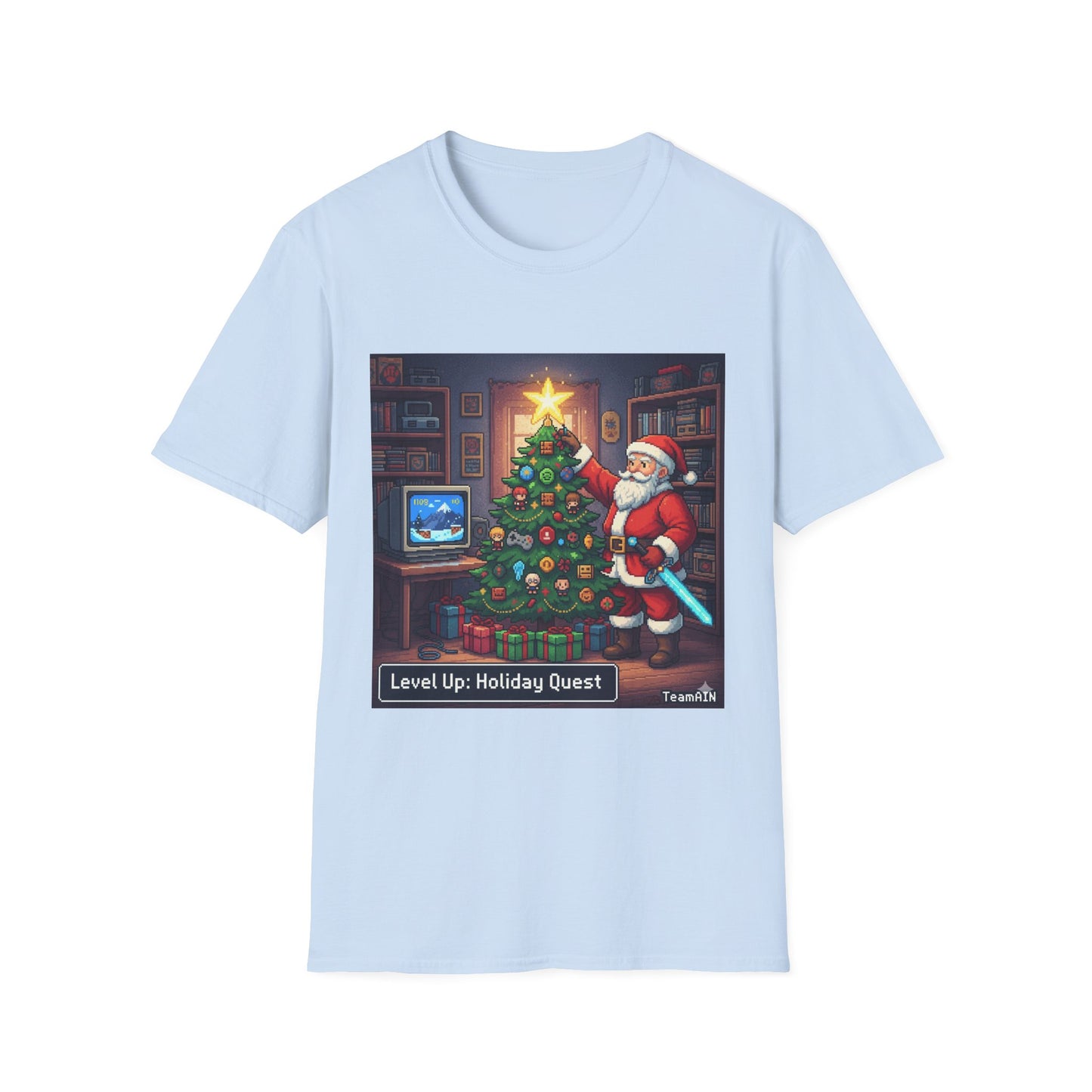 Level Up Holiday Quest T-Shirt – Funny Gamer Neurodivergent Christmas Tee