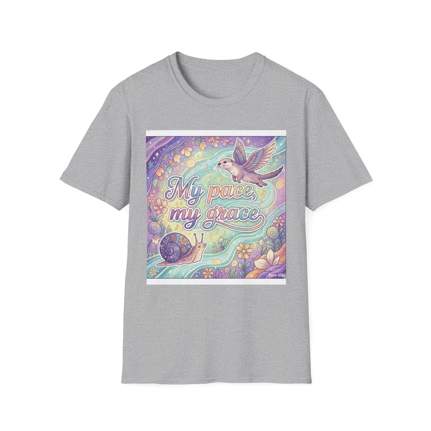 My Pace, My Grace Unisex Softstyle T-Shirt, Inspirational Quote Tee, Nature Lover Gift, Mindfulness Shirt, Comfortable Everyday Wear