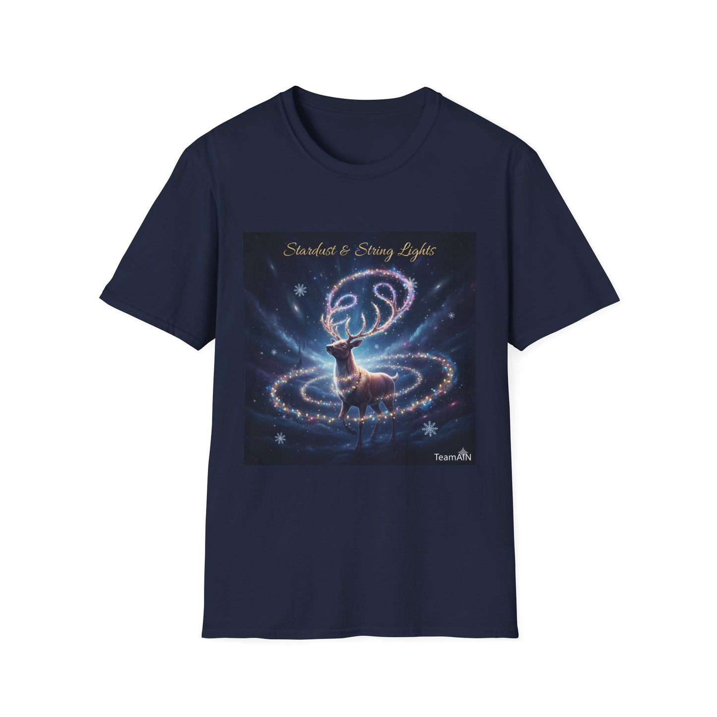 Stardust & String Lights T-Shirt – Cozy Cosmic Neurodivergent Winter Tee