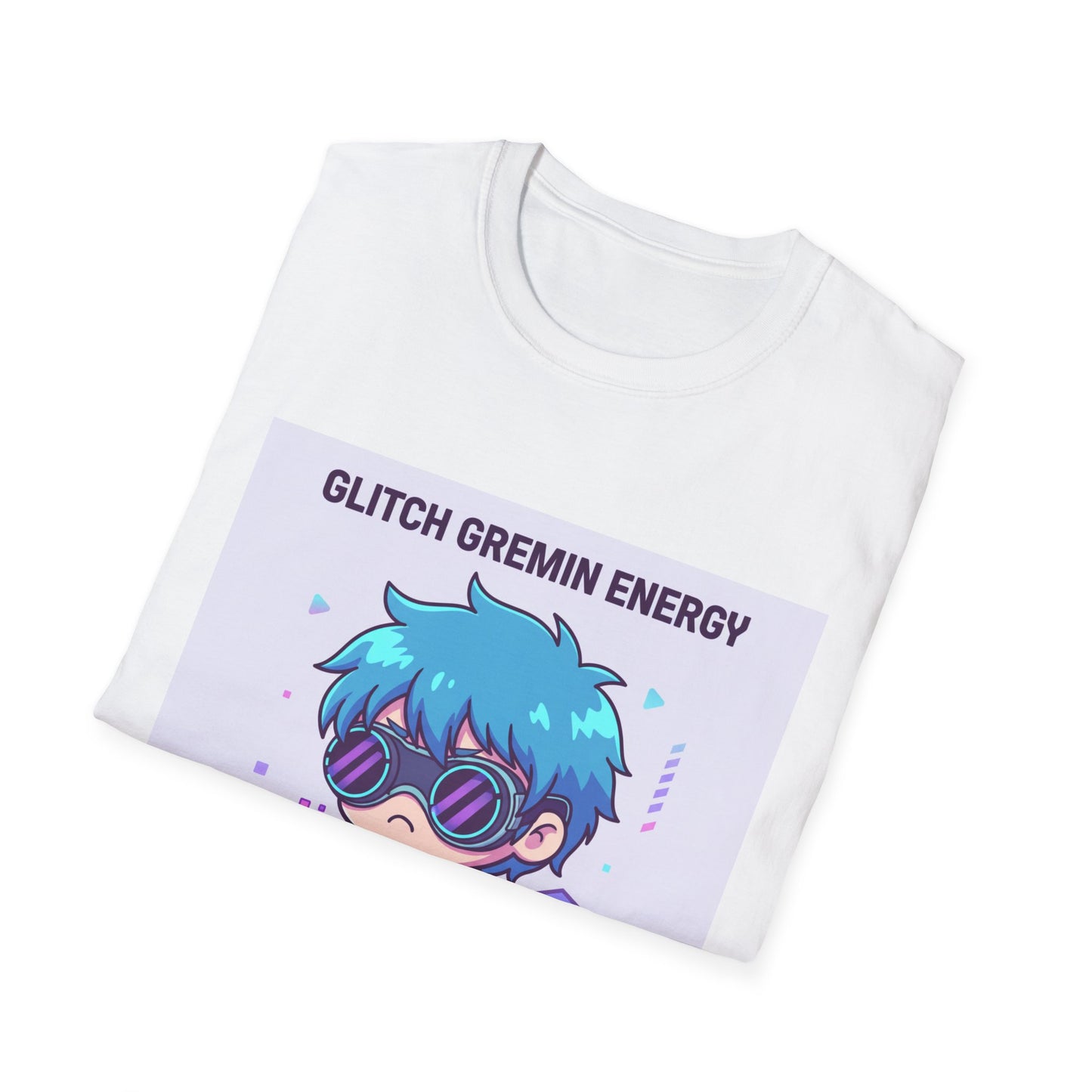 Chibi Cyberpunk T-Shirt – “Glitch Gremlin Energy” | Cute Gamer Streetwear Graphic Tee