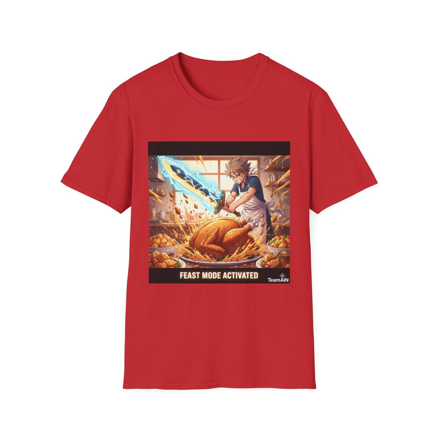 Feast Mode Activated T-Shirt – Funny Anime Neurodivergent Thanksgiving Tee