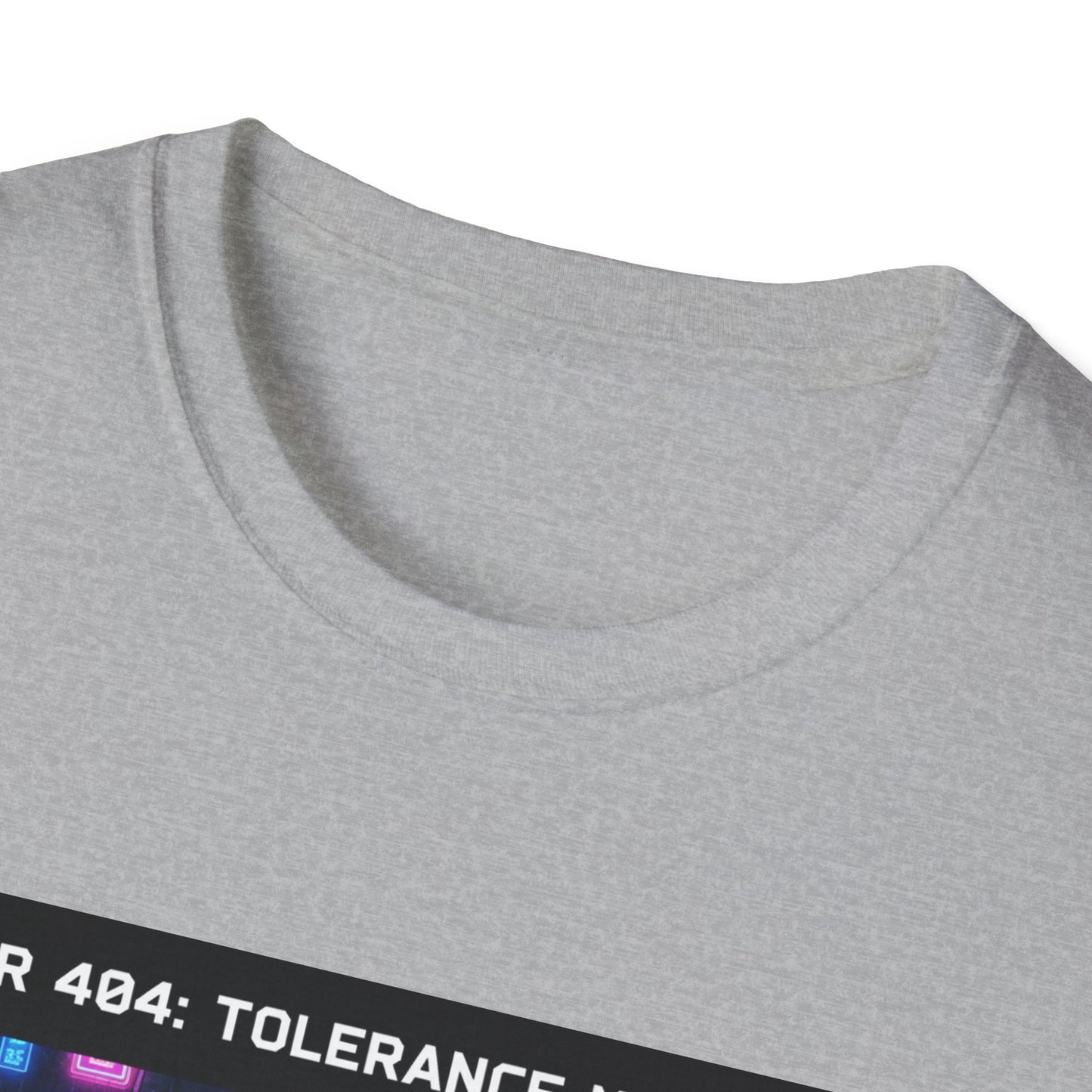 Cyberpunk Error 404 Unisex Softstyle T-Shirt, Graphic Tee, Retro Aesthetic Top, Streetwear Shirt, Gift for Tech Lovers