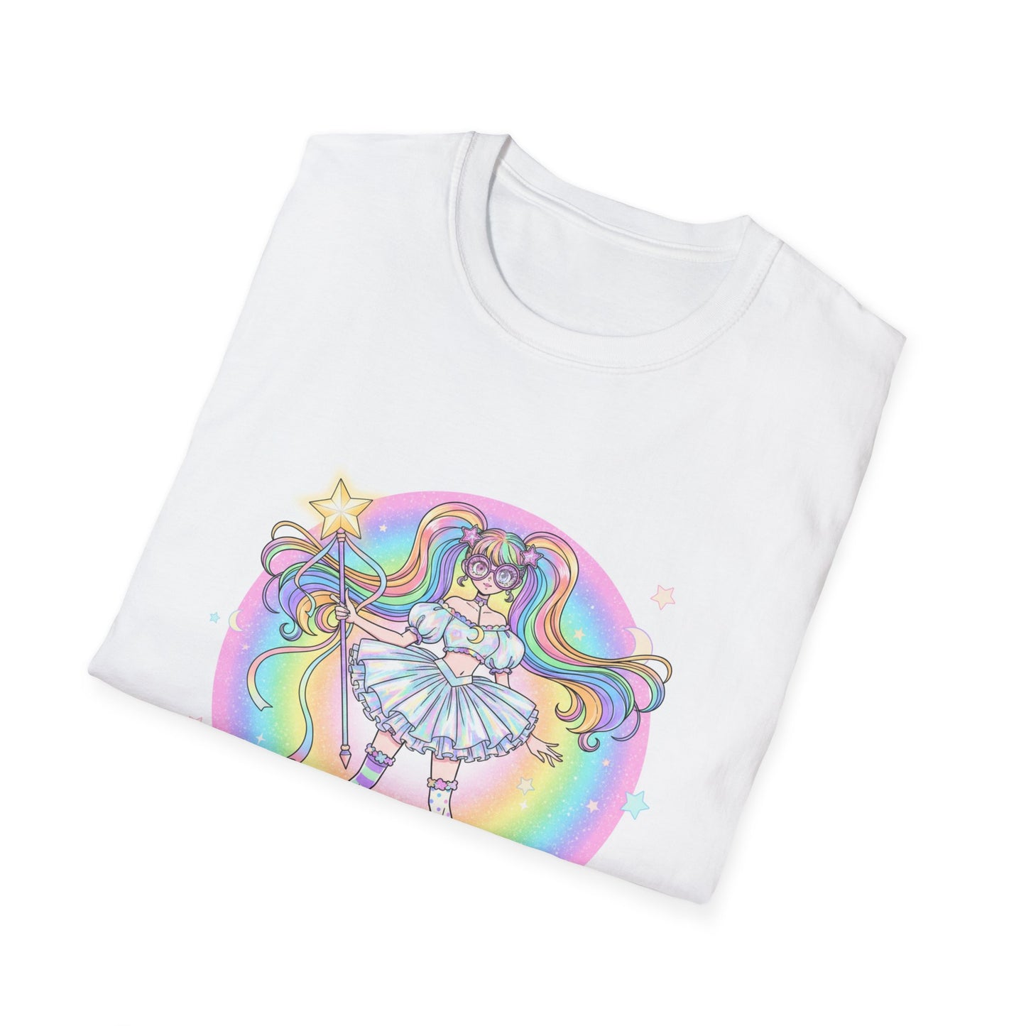 Rainbow Magic Unisex Softstyle T-Shirt - Cute Graphic Tee, Fun Gift, Anime Fans, Birthday Celebration, Everyday Wear