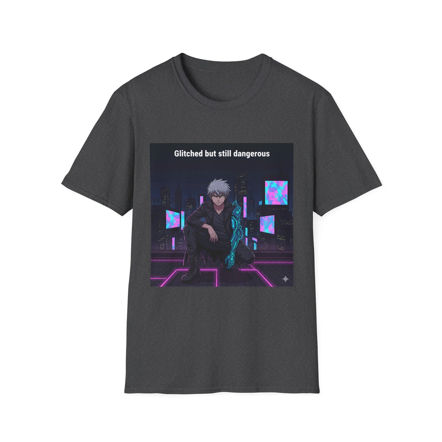 Cyberpunk Hoodie T-Shirt – “Mood: Corrupted File” | Futuristic Hacker Streetwear