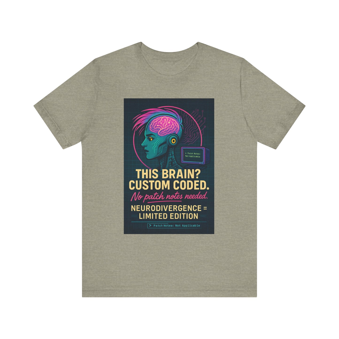 Limited Edition Neurodivergence Tee - This Brain? Custom Coded, Gift for Nerds, Geek Fashion, Unique Graphic Shirt, Mental Health Awareness