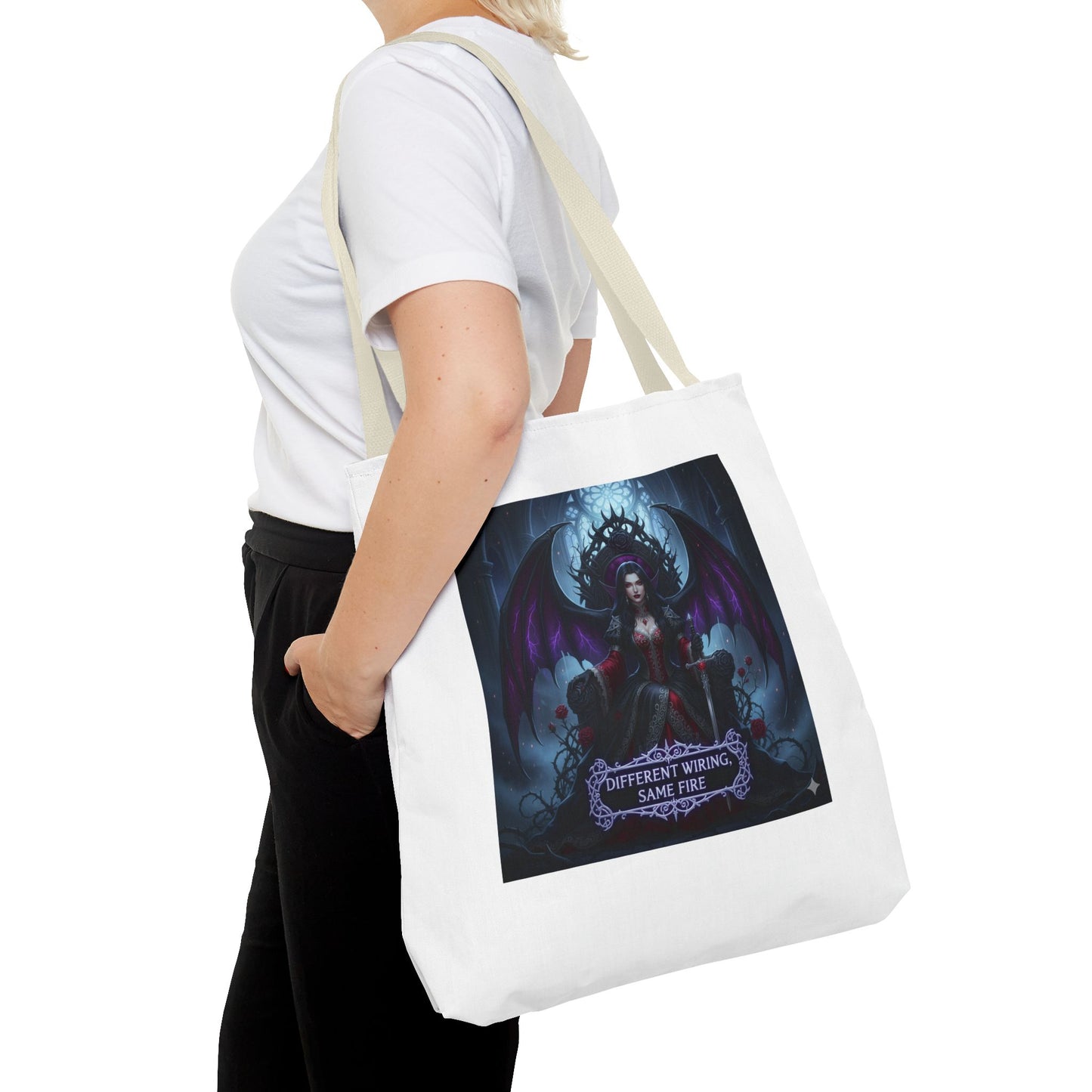 Different Wiring Same Fire Gothic Tote Bag | Dark Empowerment