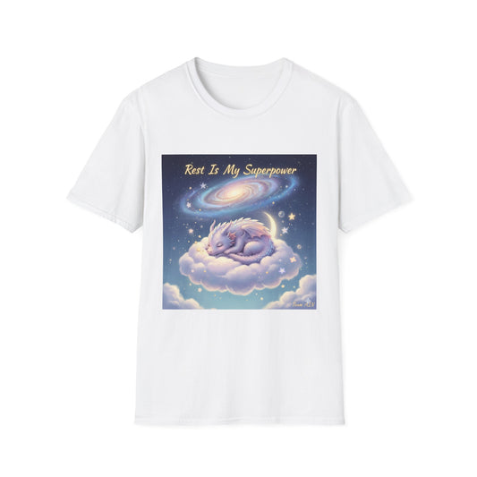 Dreamy Rest Is My Superpower Unisex T-Shirt, Relaxed Fit Tee, Comfortable Shirt, Gift for Dreamers, Cozy Sleep Shirt, Softstyle Tee, [...]